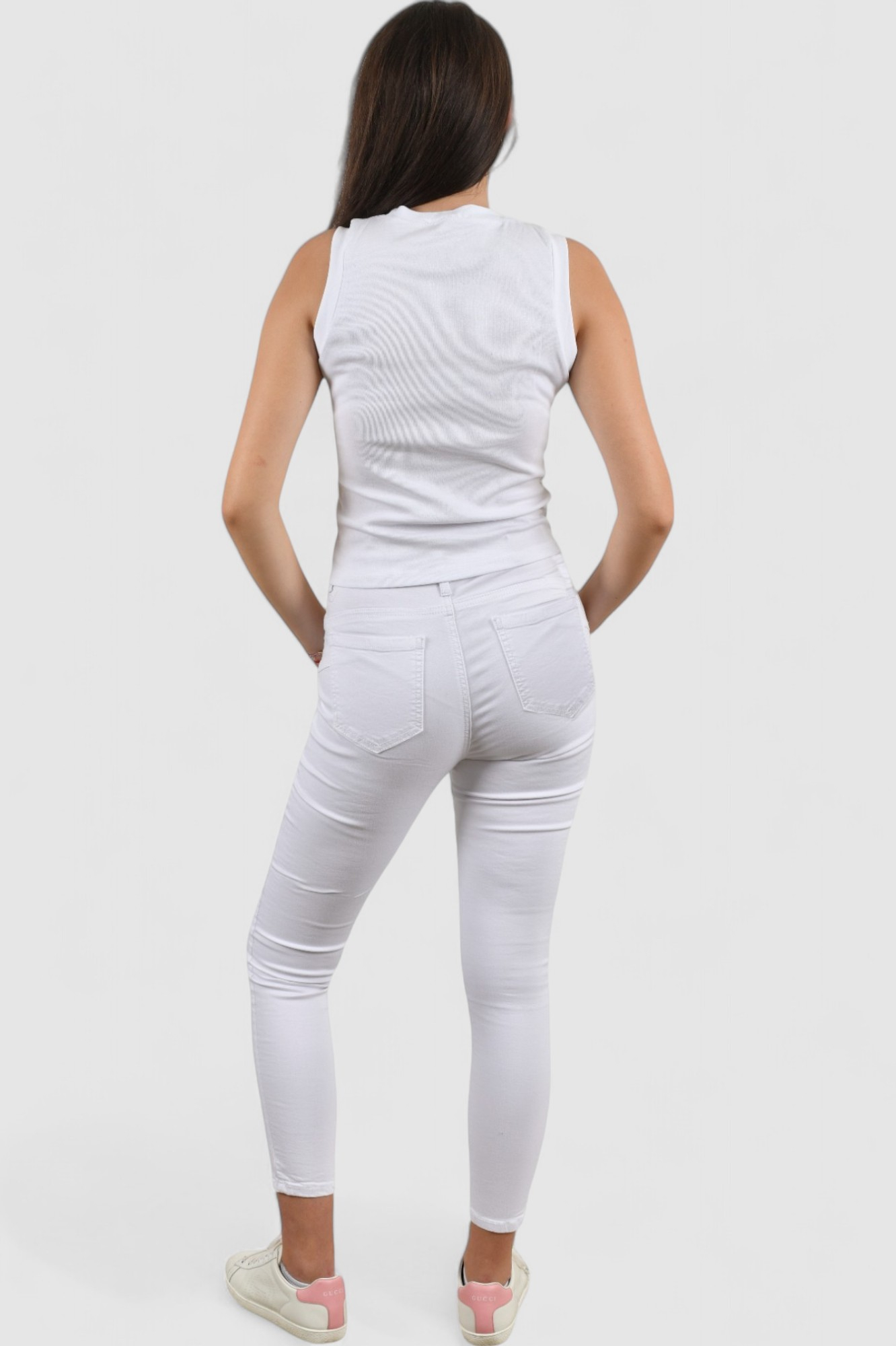 Ženska zlatna majica bez rukava Lumi