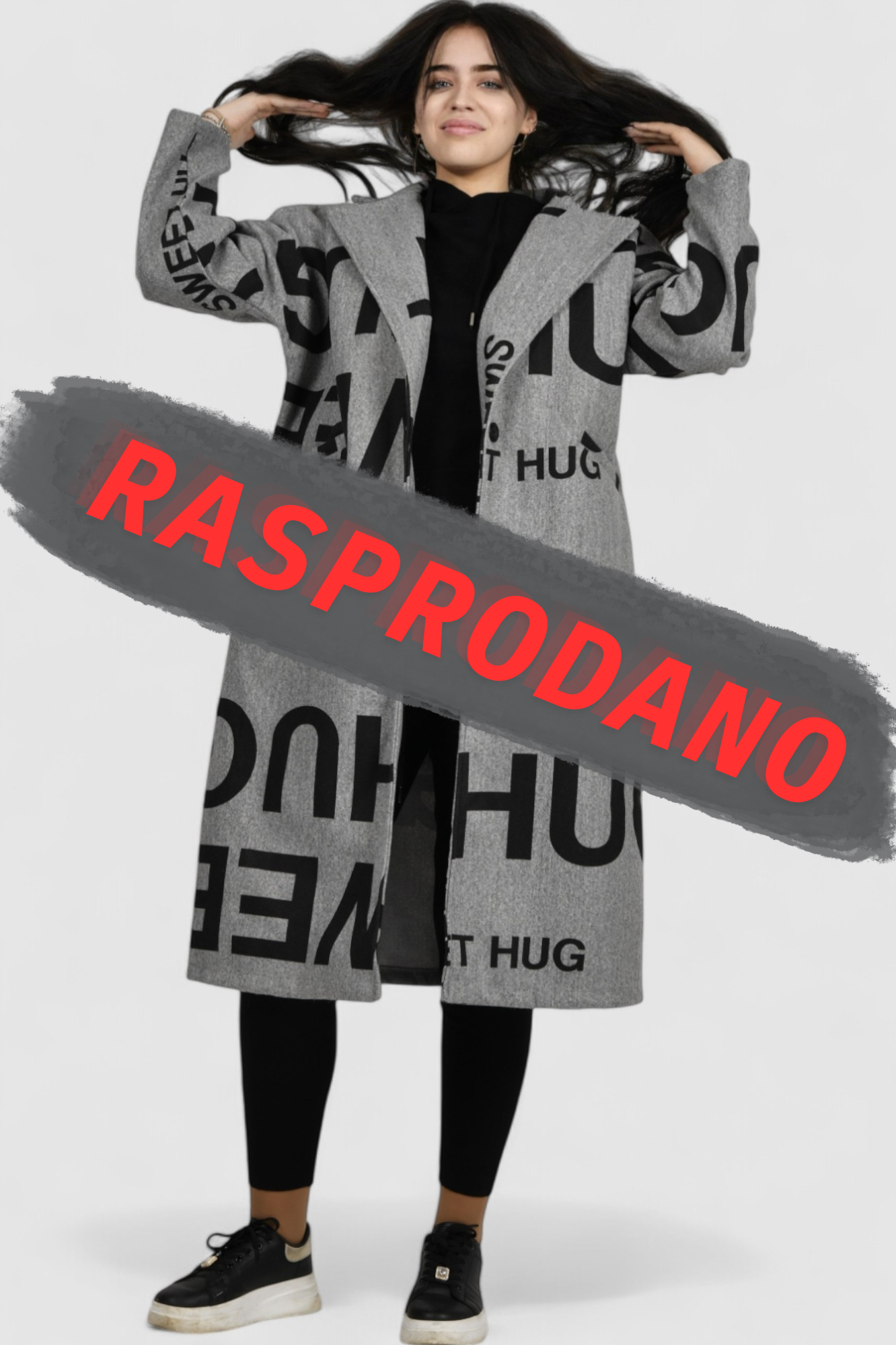 Ženski sivi dugi kaput Liberty