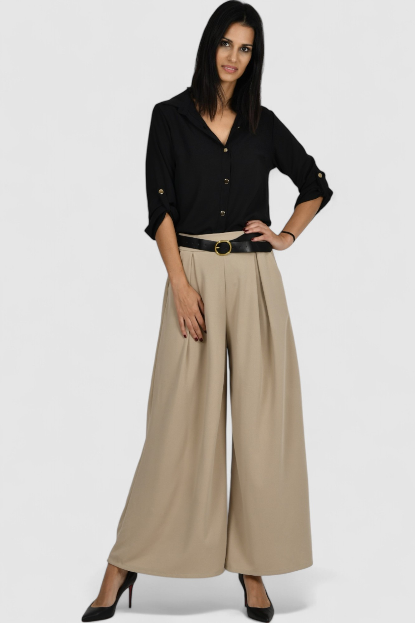 Ženska crna elegantna košulja Blakely