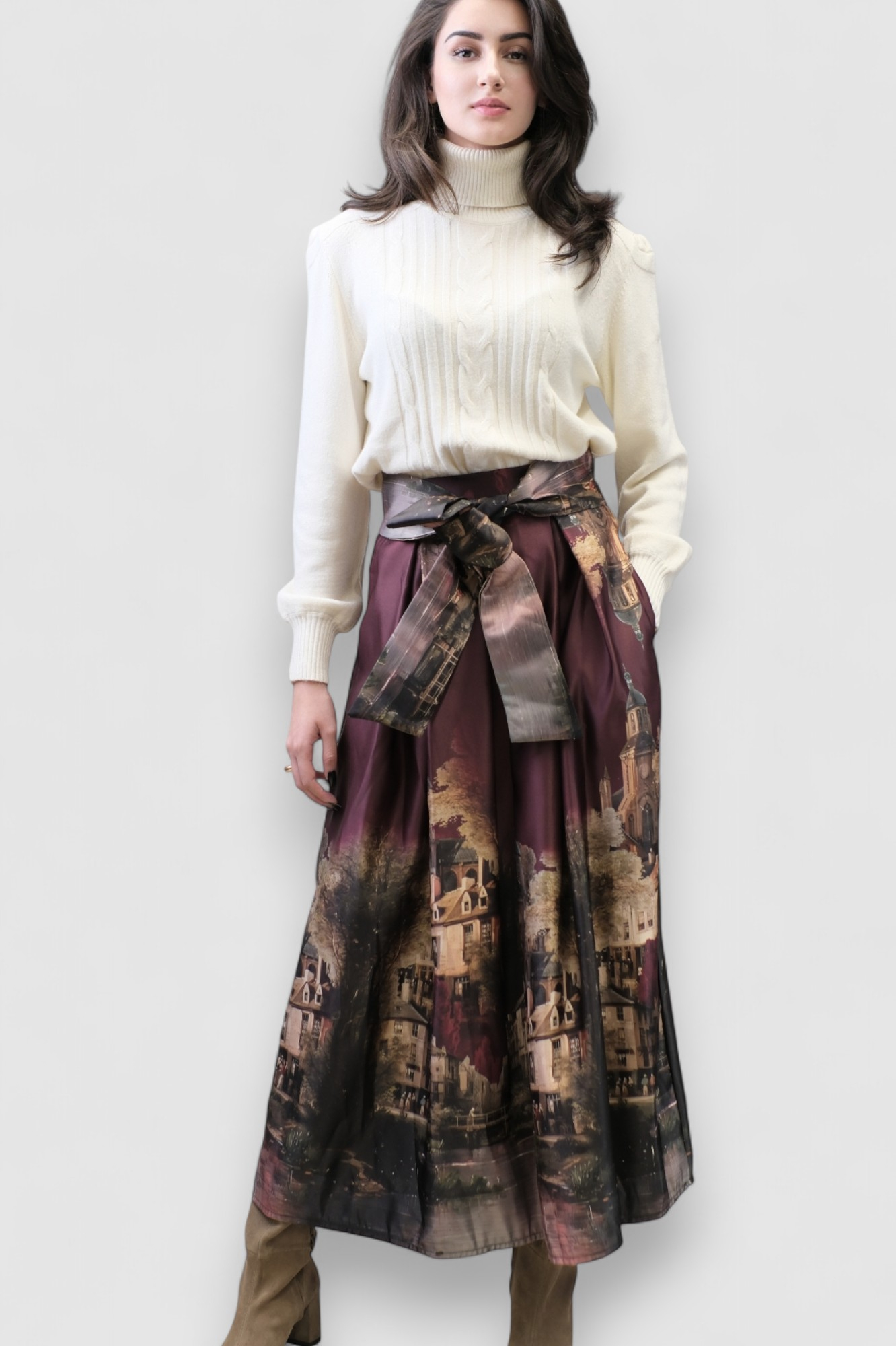 Ženski bijeli topliji džemper Maelle