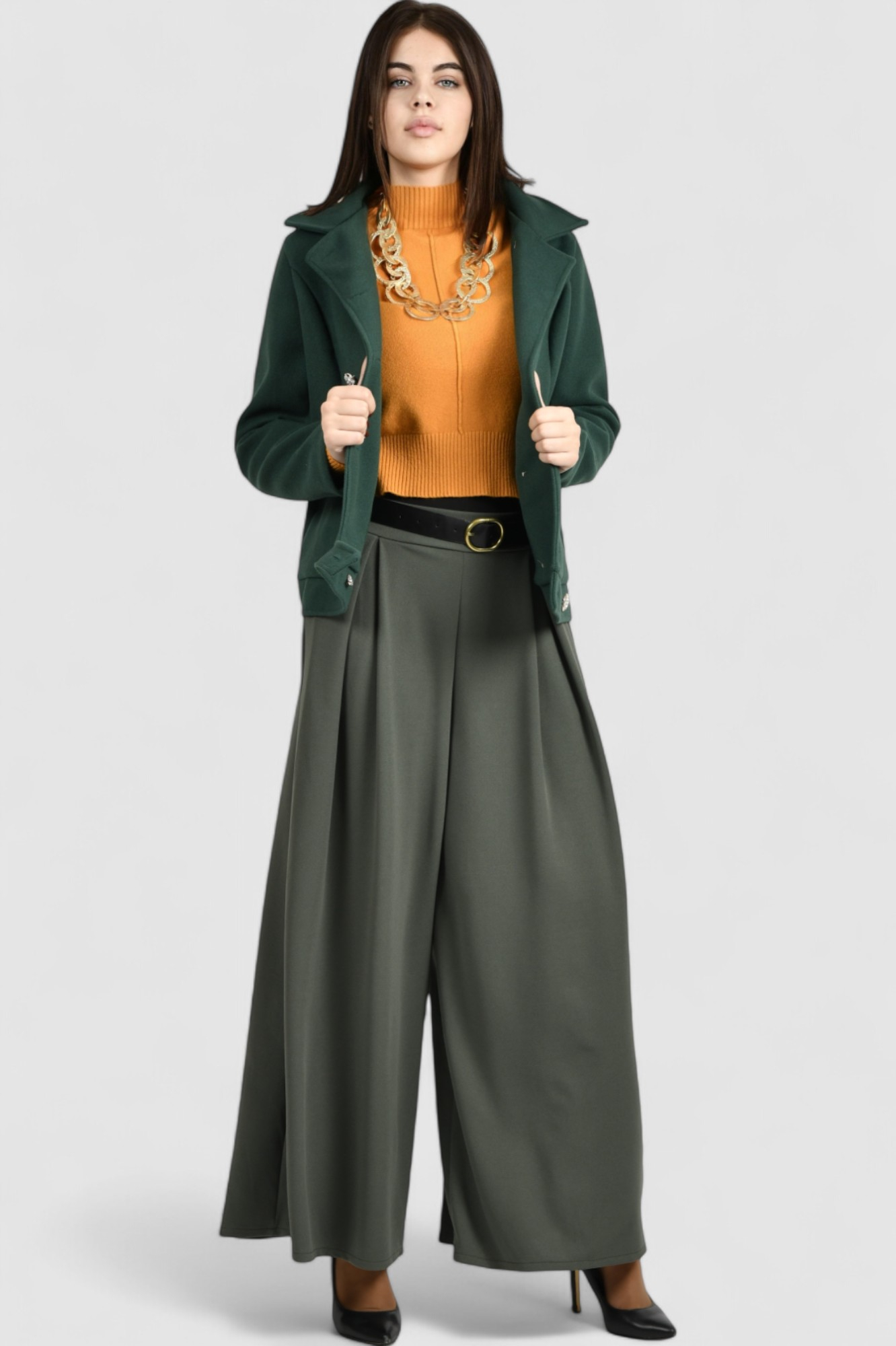 Ženske zelene modne hlače Issa