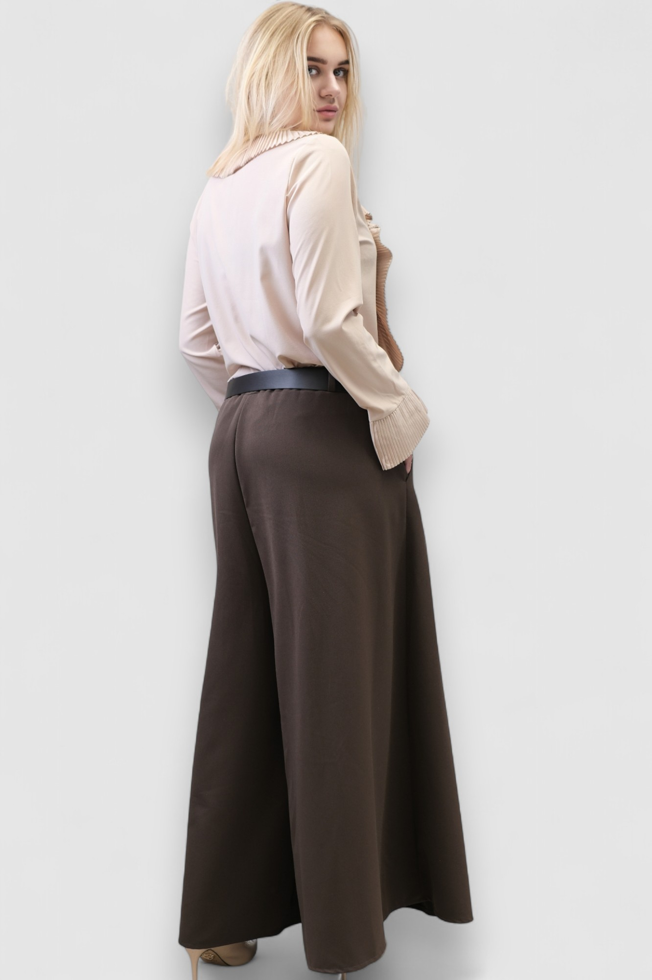 Ženske tamno smeđe  suknja hlače Cicely