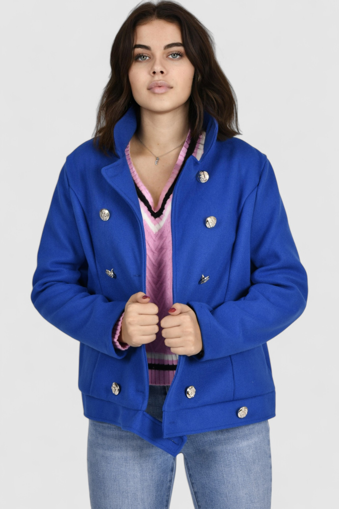 Ženski kraljevsko plavi kratki kaput Billie