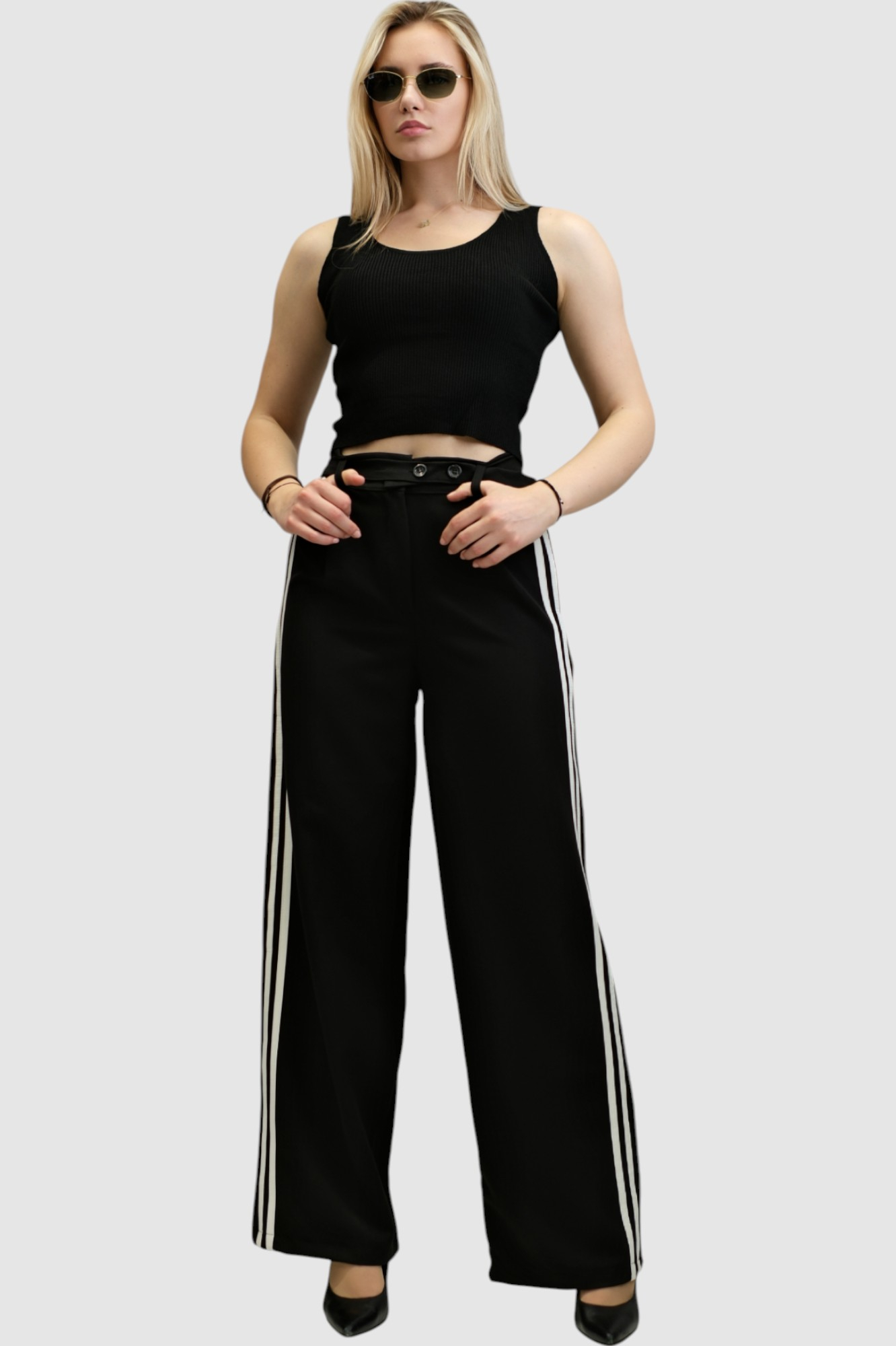 Ženski crni top Calliope