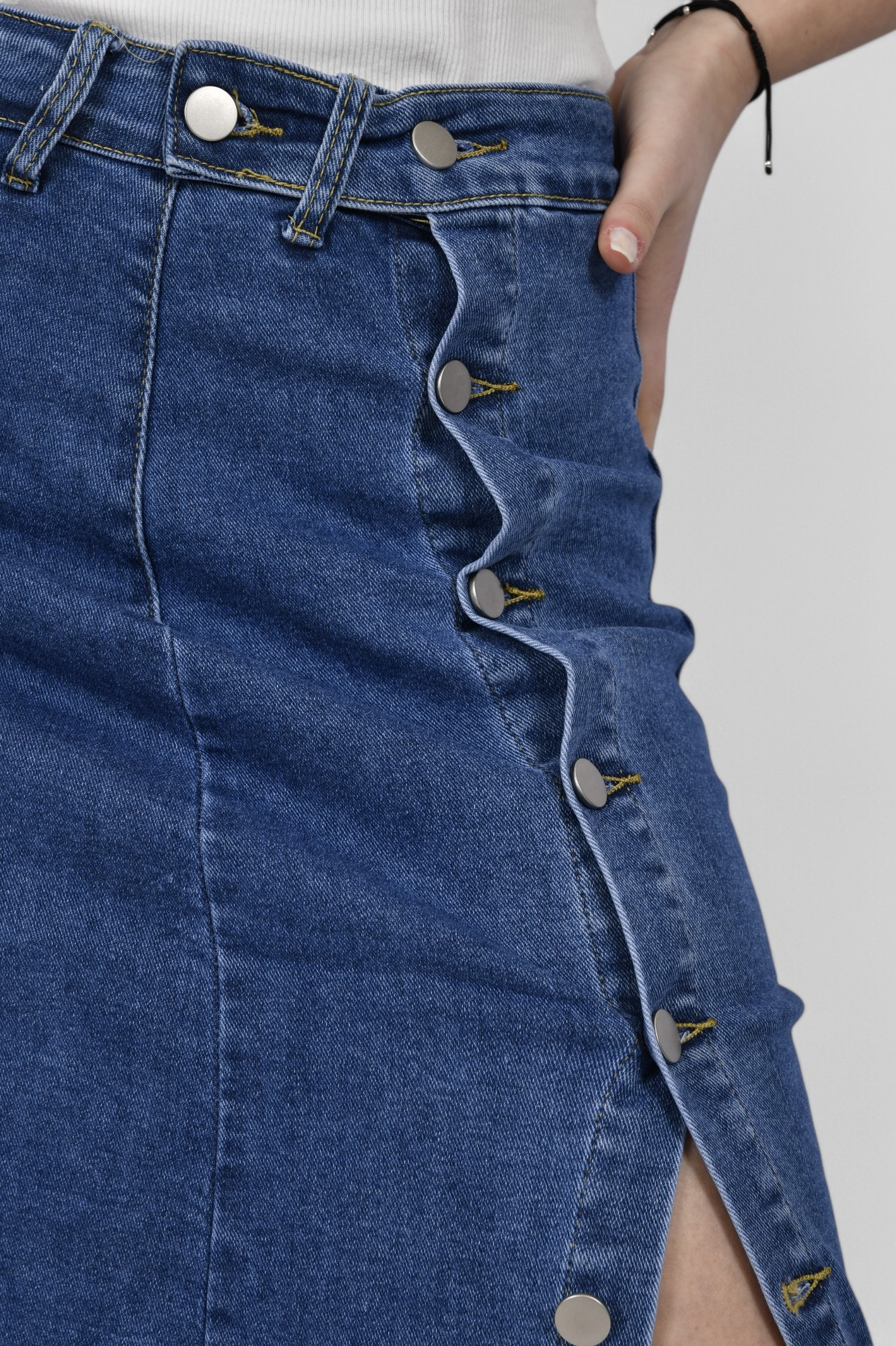 Ženska plava midi traper suknja  Marlene