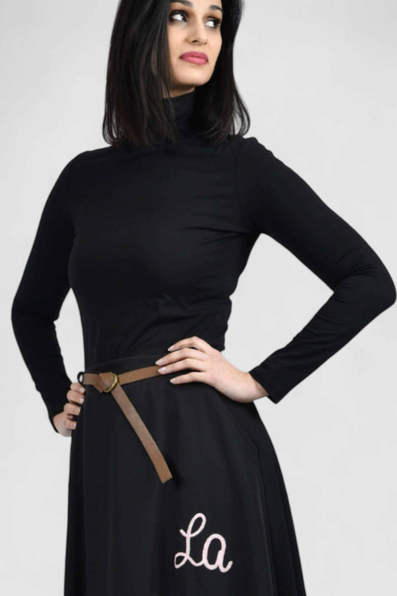 Ženska crna dolčevita dugi rukav Calista