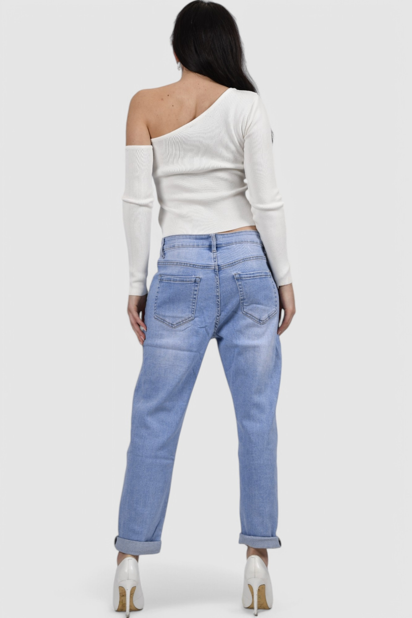 Ženska bijela majica dugi rukav Elena