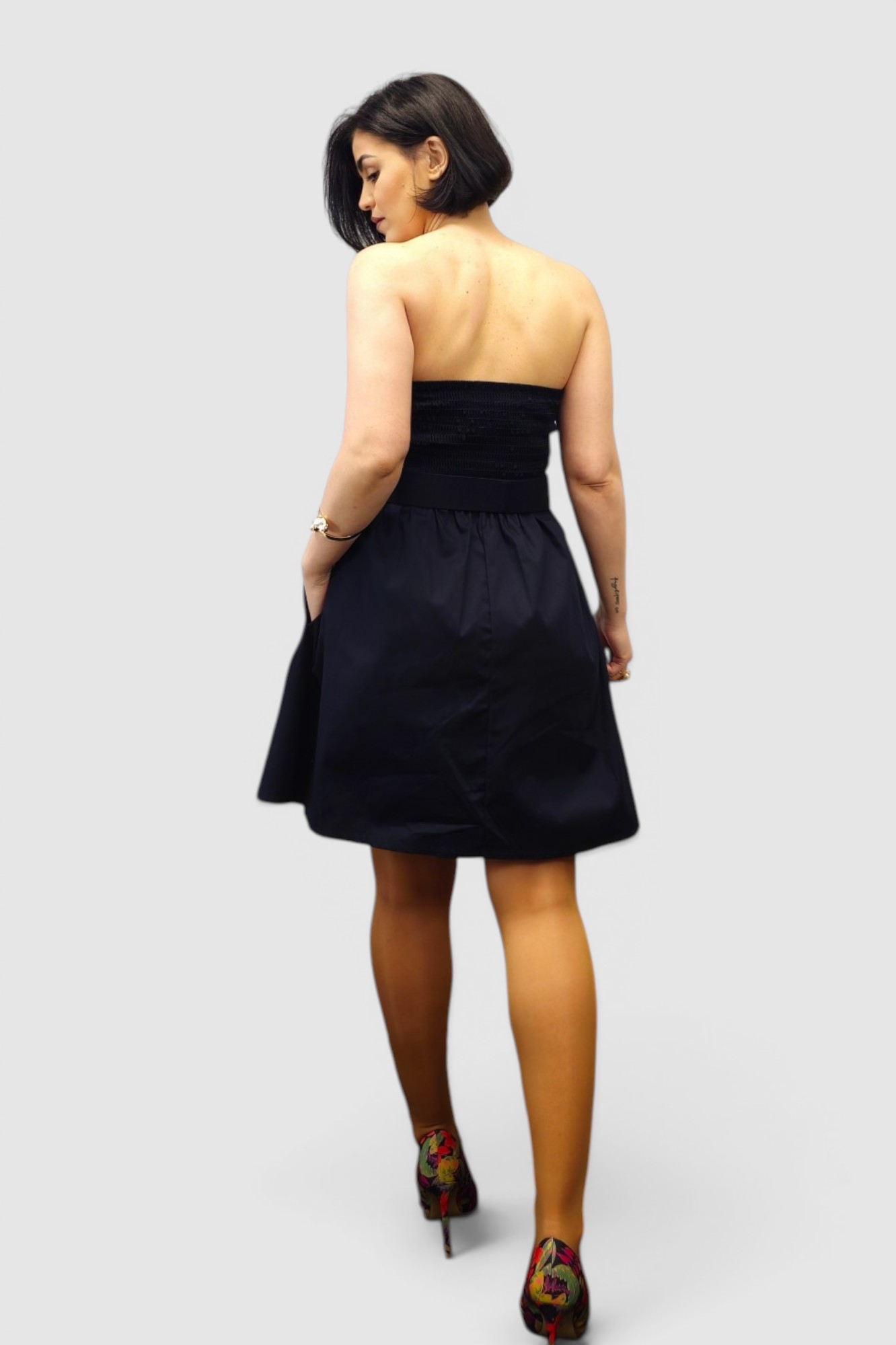 Ženska plava koktel haljina Danniela