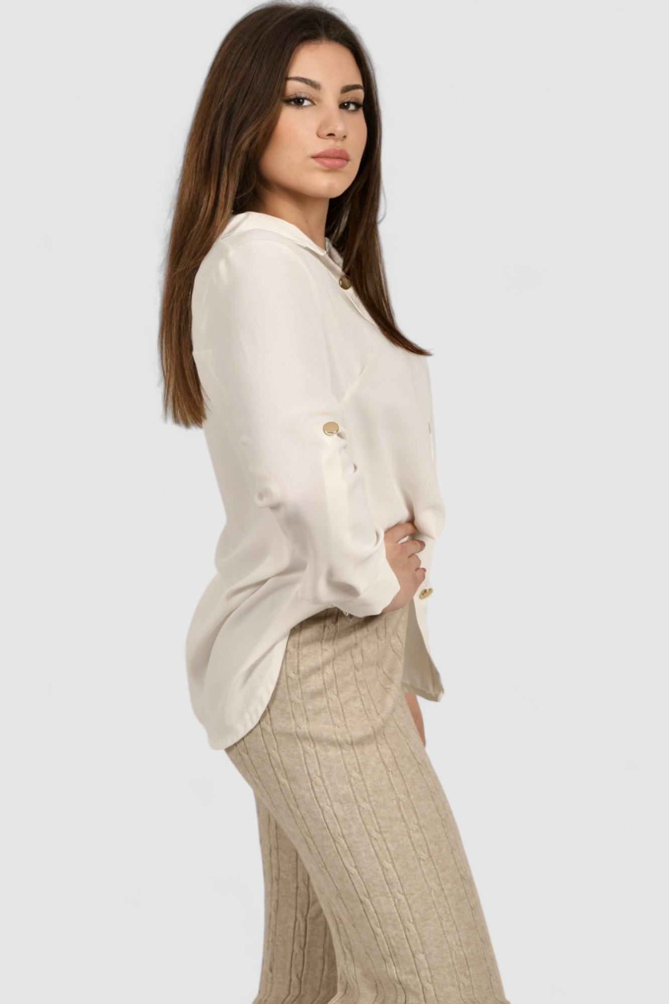 Ženska bijela elegantna košulja Blakely