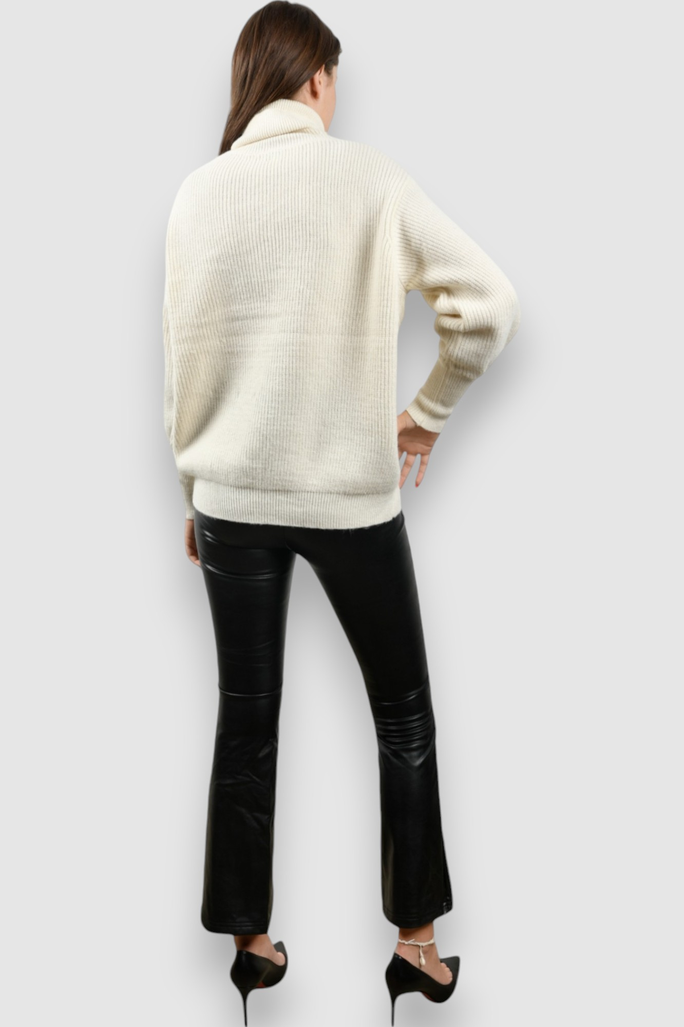 Ženski bijeli topliji džemper Horizon