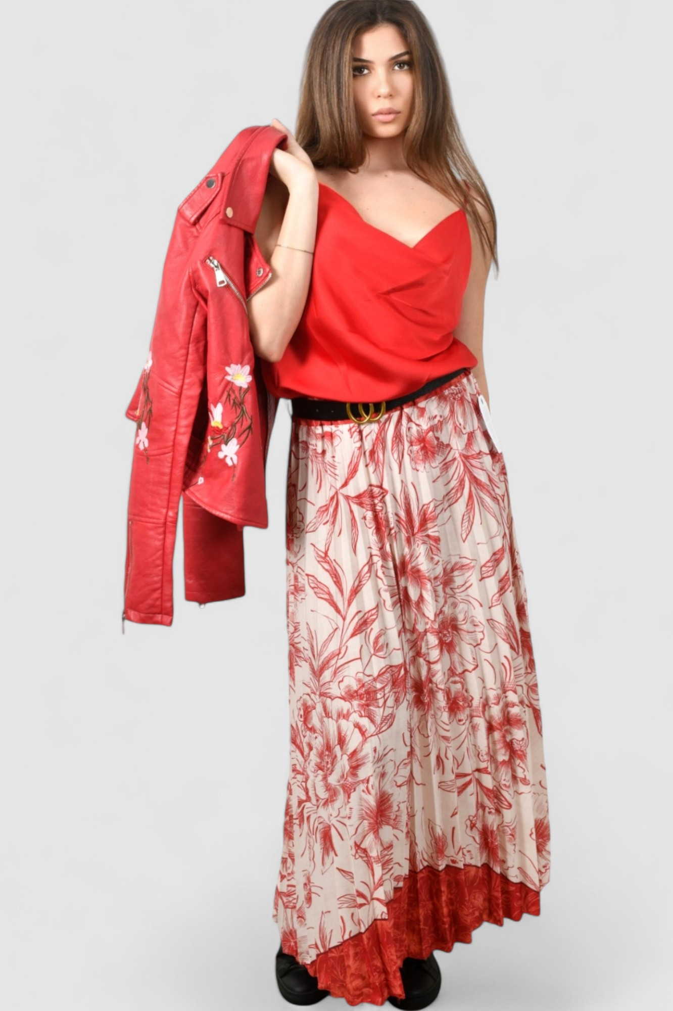 Ženski crveni elegantni top Scarlet