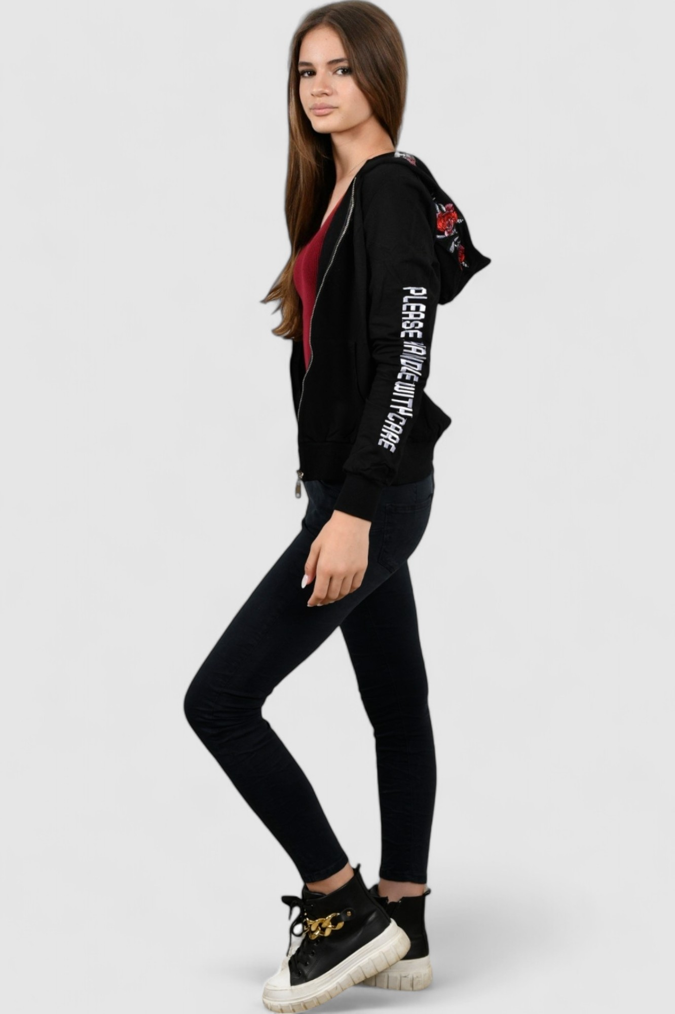 Ženski crni gornji dio trenirke Dusk