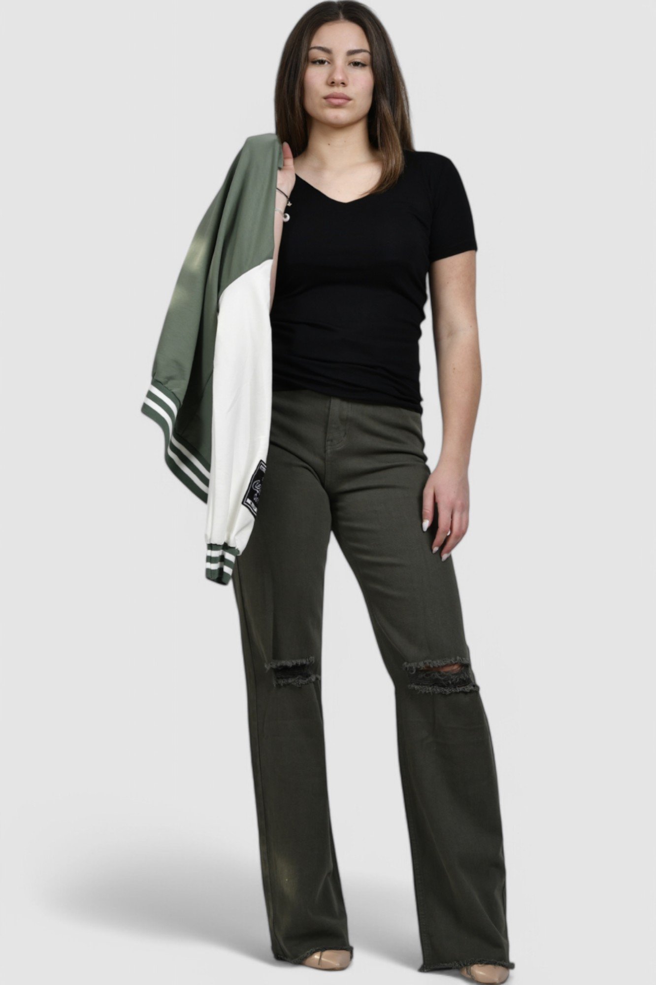 Ženska crna majica kratki rukav Dani