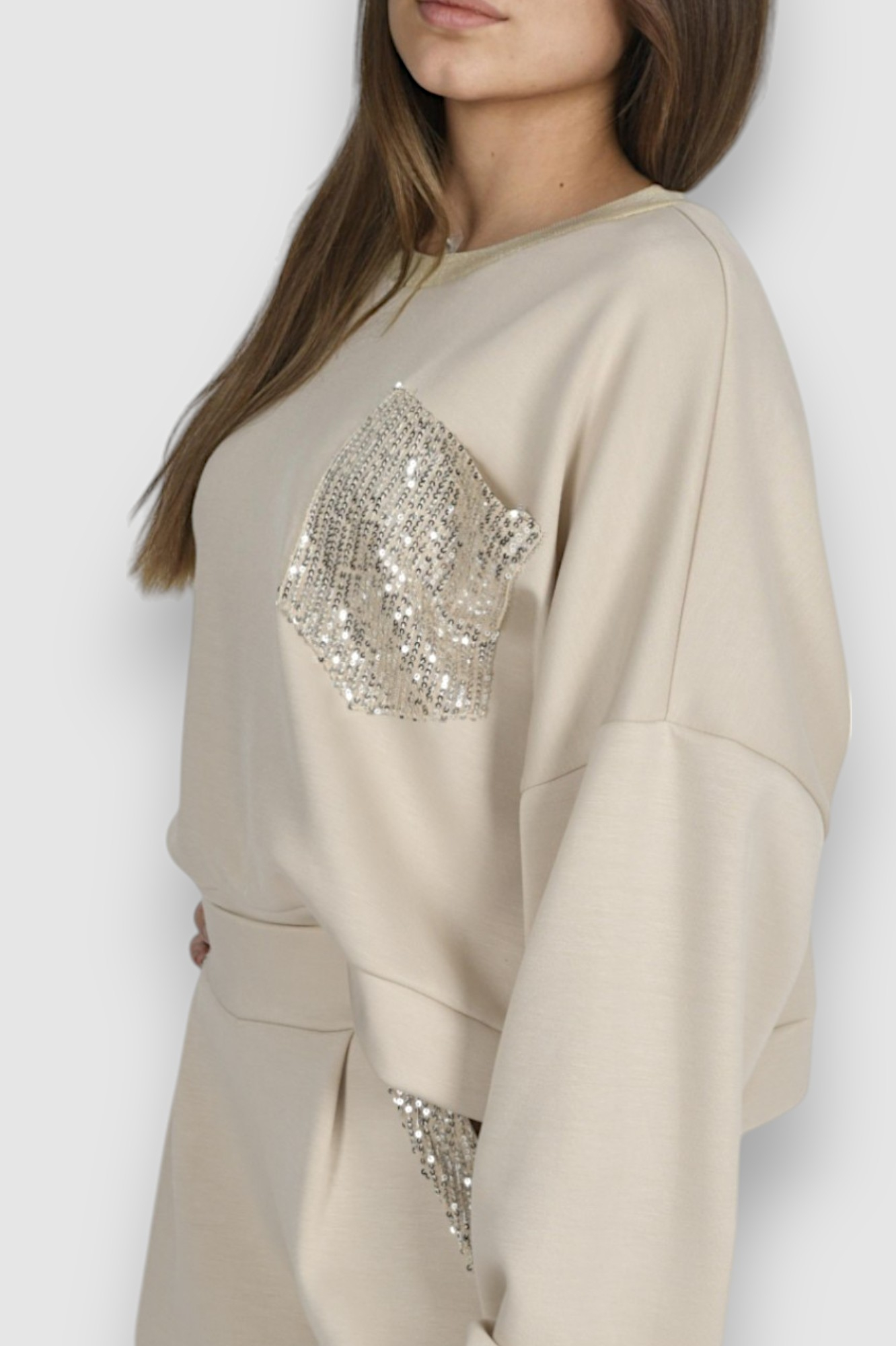 Ženski bež modni gornji dio trenirke Iliana