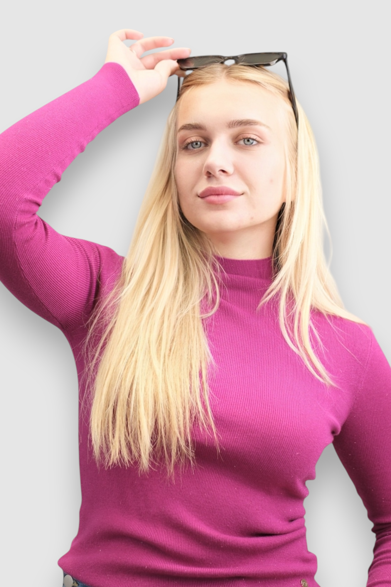 Ženski rozi lagani džemper Opal