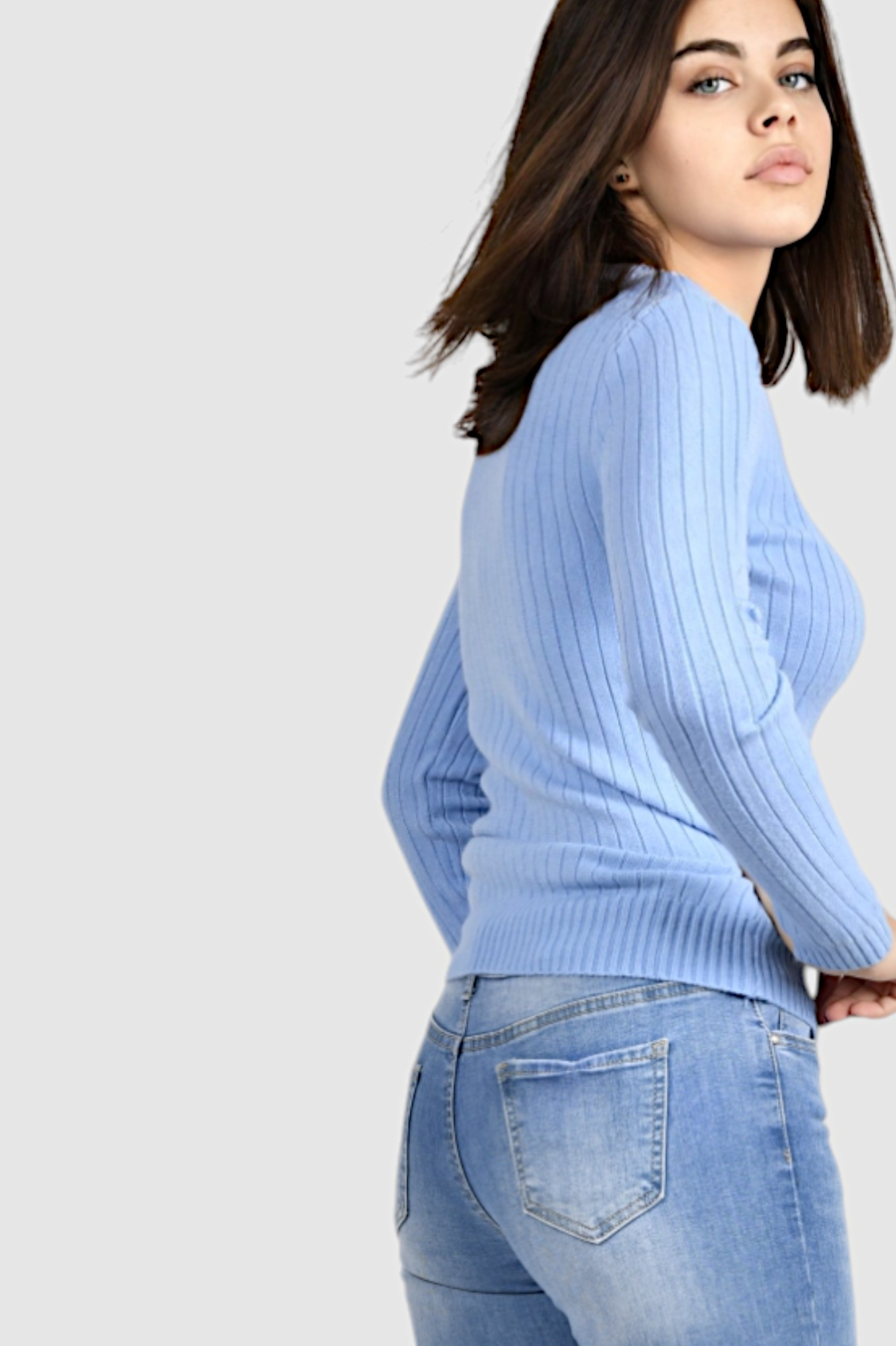 Ženski plavi lagani džemper Amelie