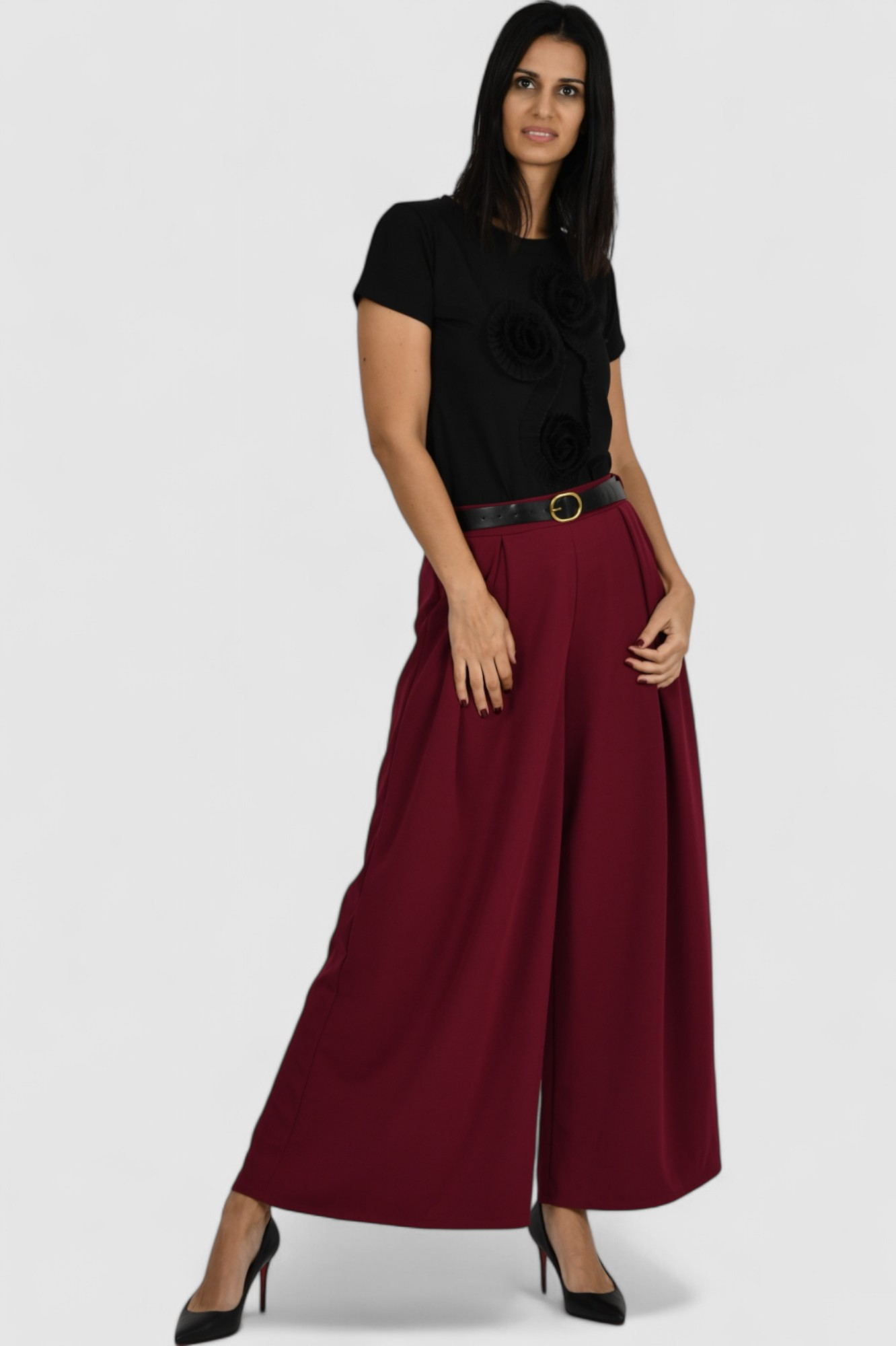 Ženska crna majica kratki rukav Calypso