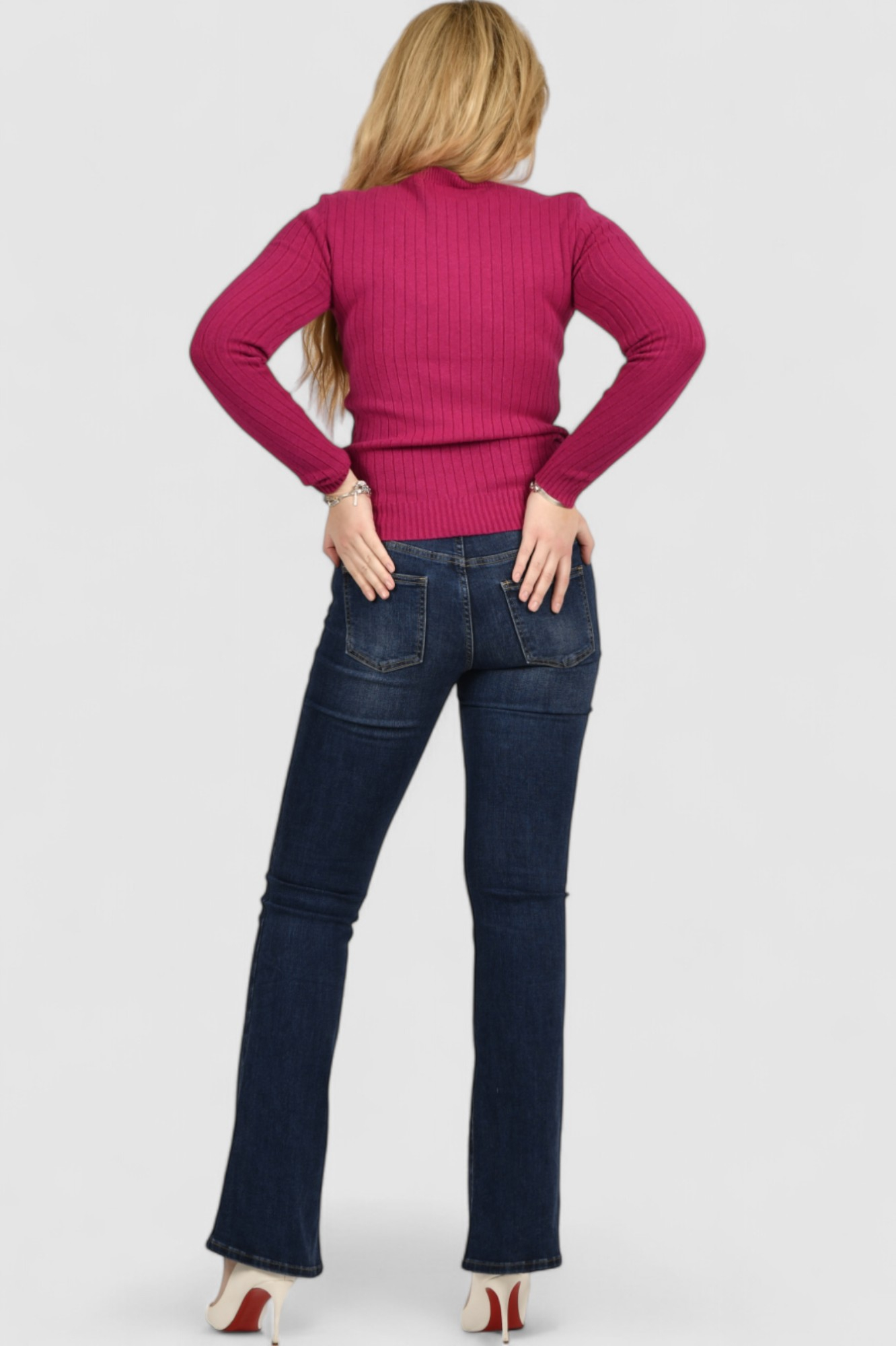 Ženski rozi lagani džemper Amelie