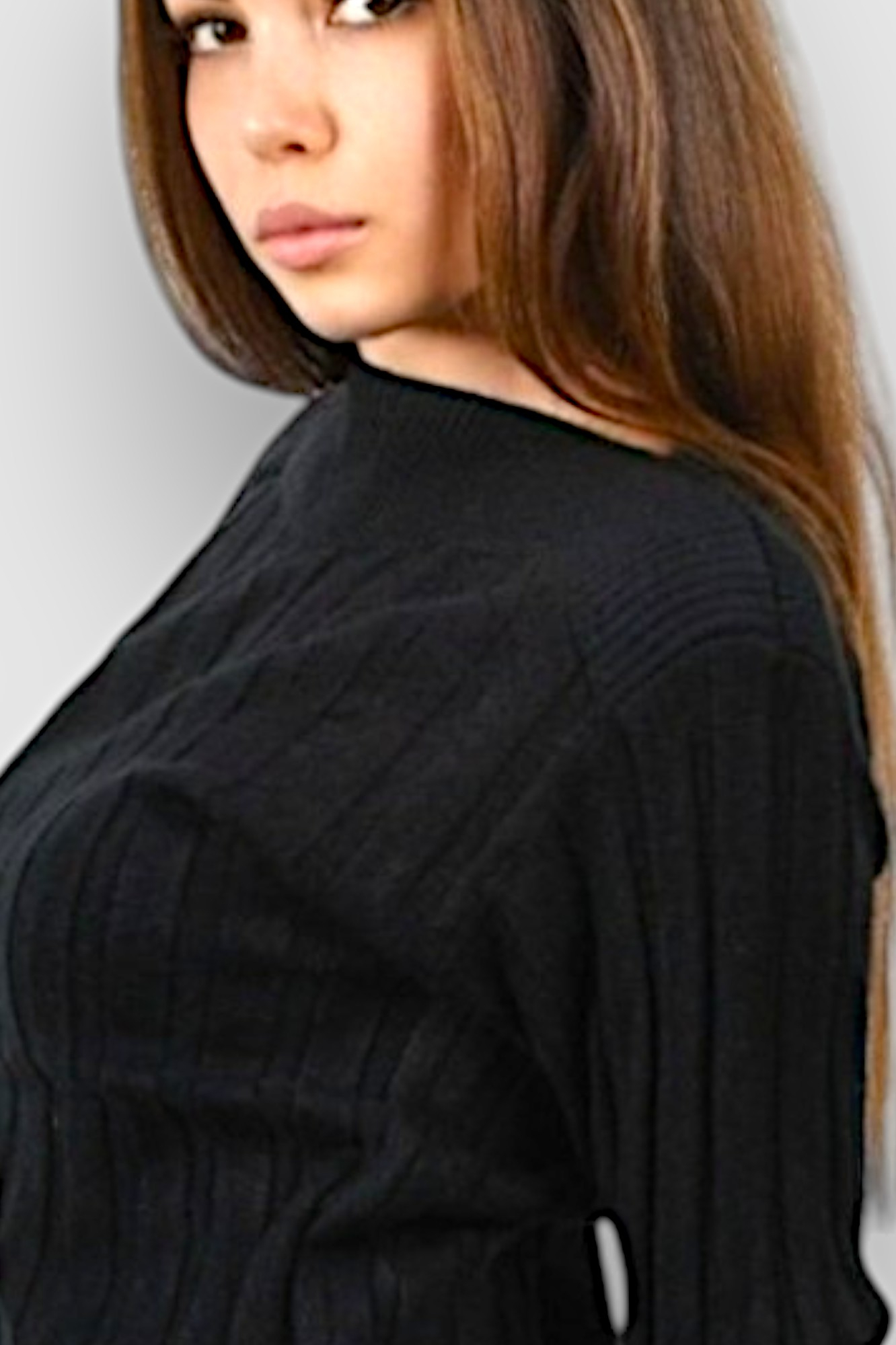 Ženski crni topliji džemper Glow