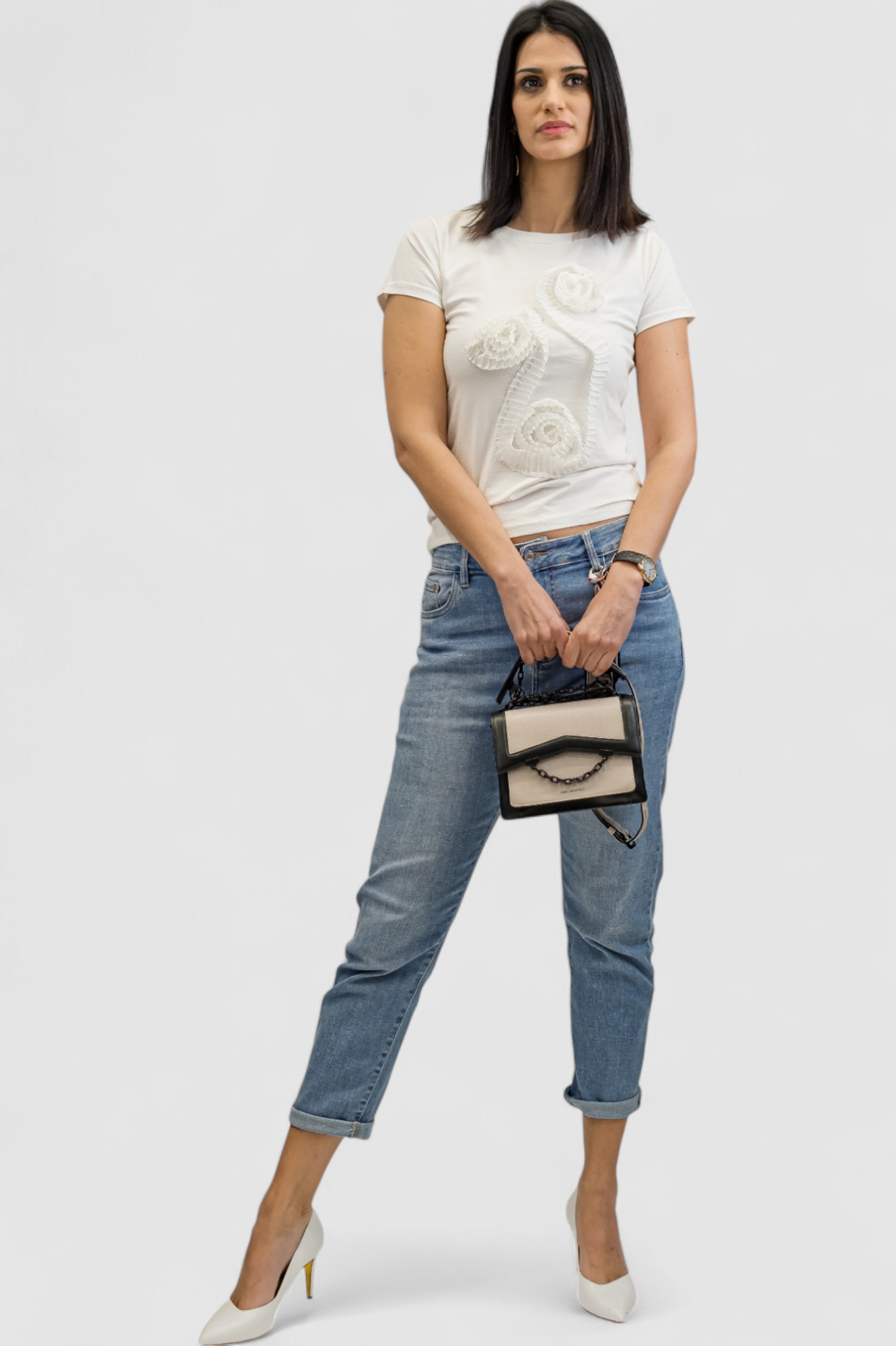 Ženska bijela majica kratki rukav Calypso