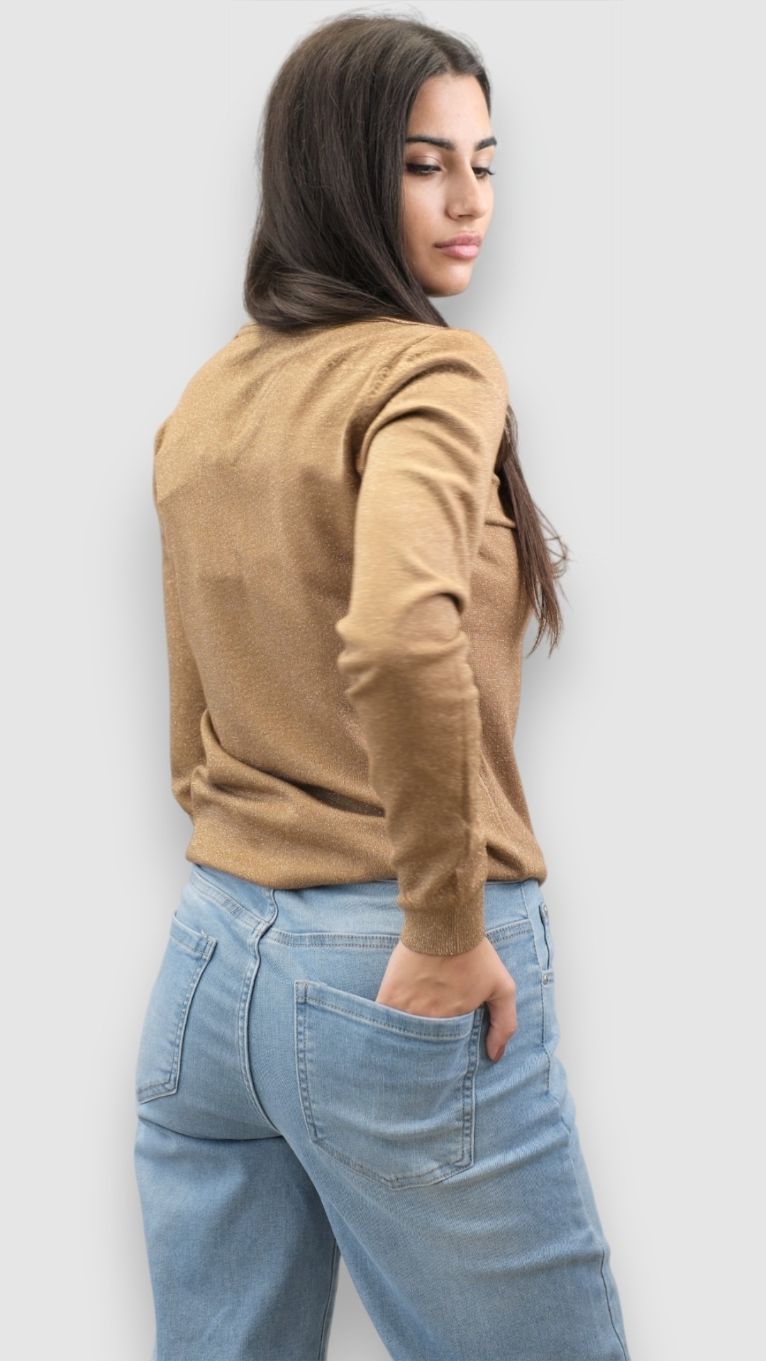 Ženski camel lagani džemper Amalia