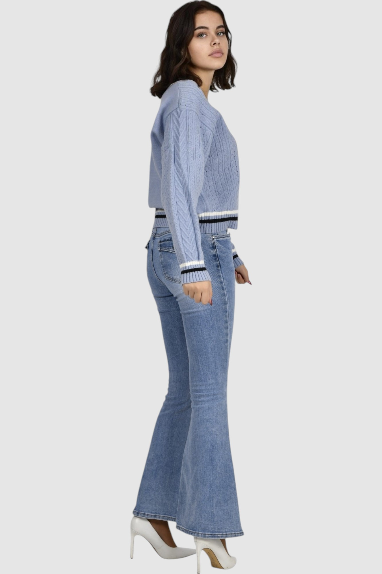 Ženski plavi lagani džemper Baylee