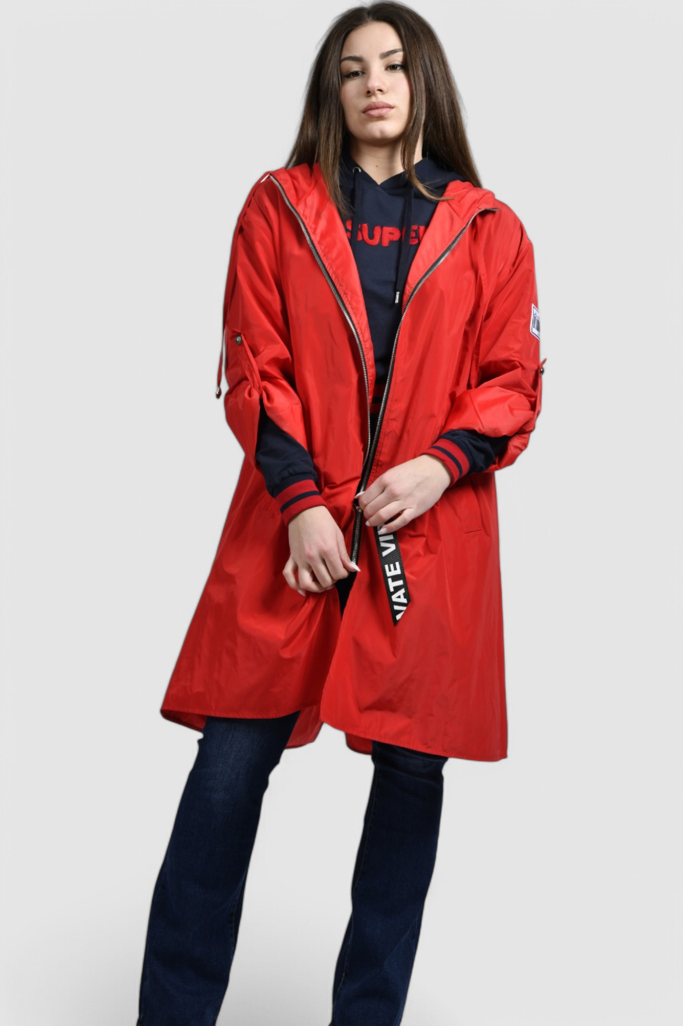 Ženska crvena duga jakna Ilyana