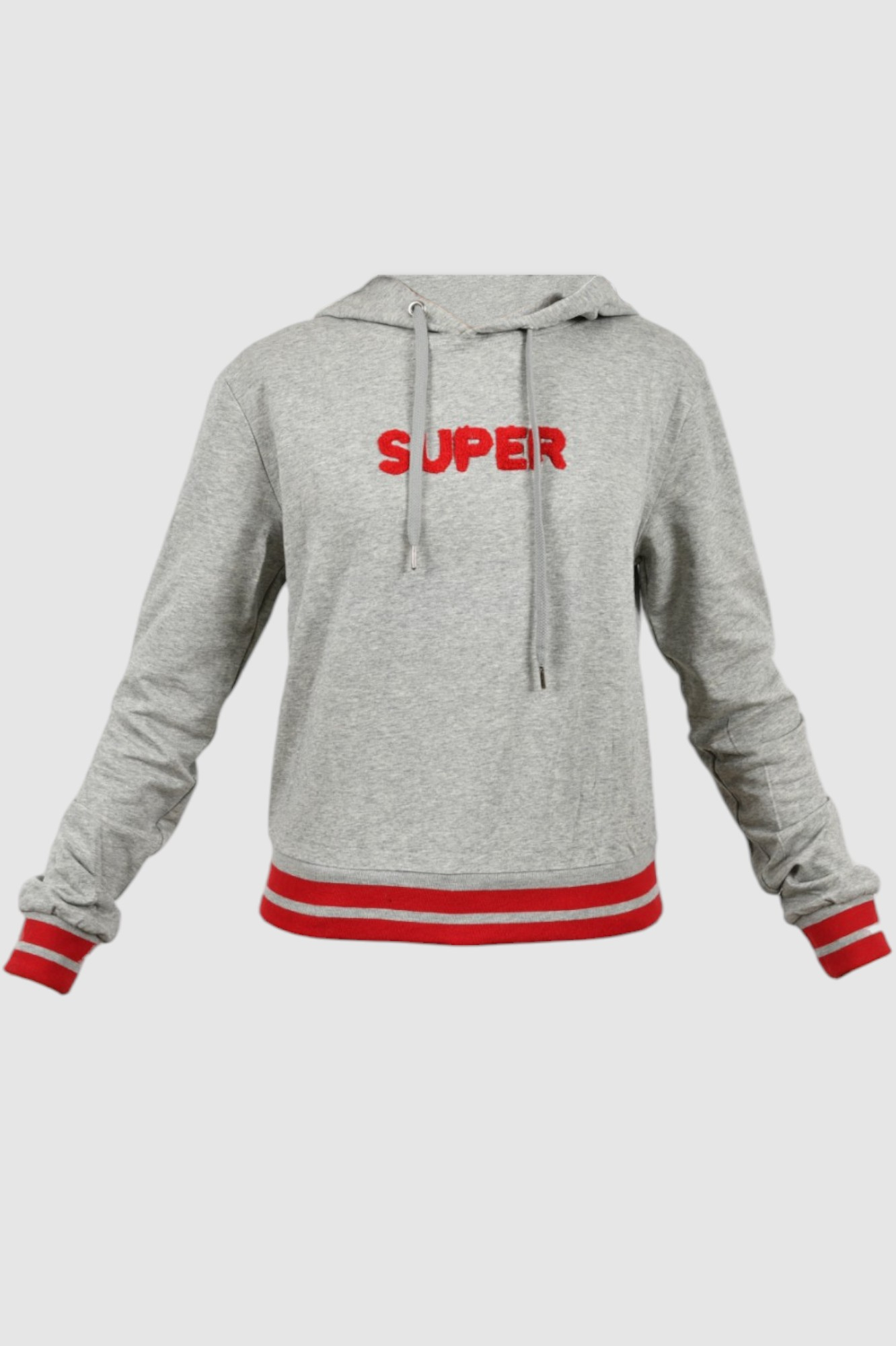 Ženska siva hoodica sa kapuljačom Mela