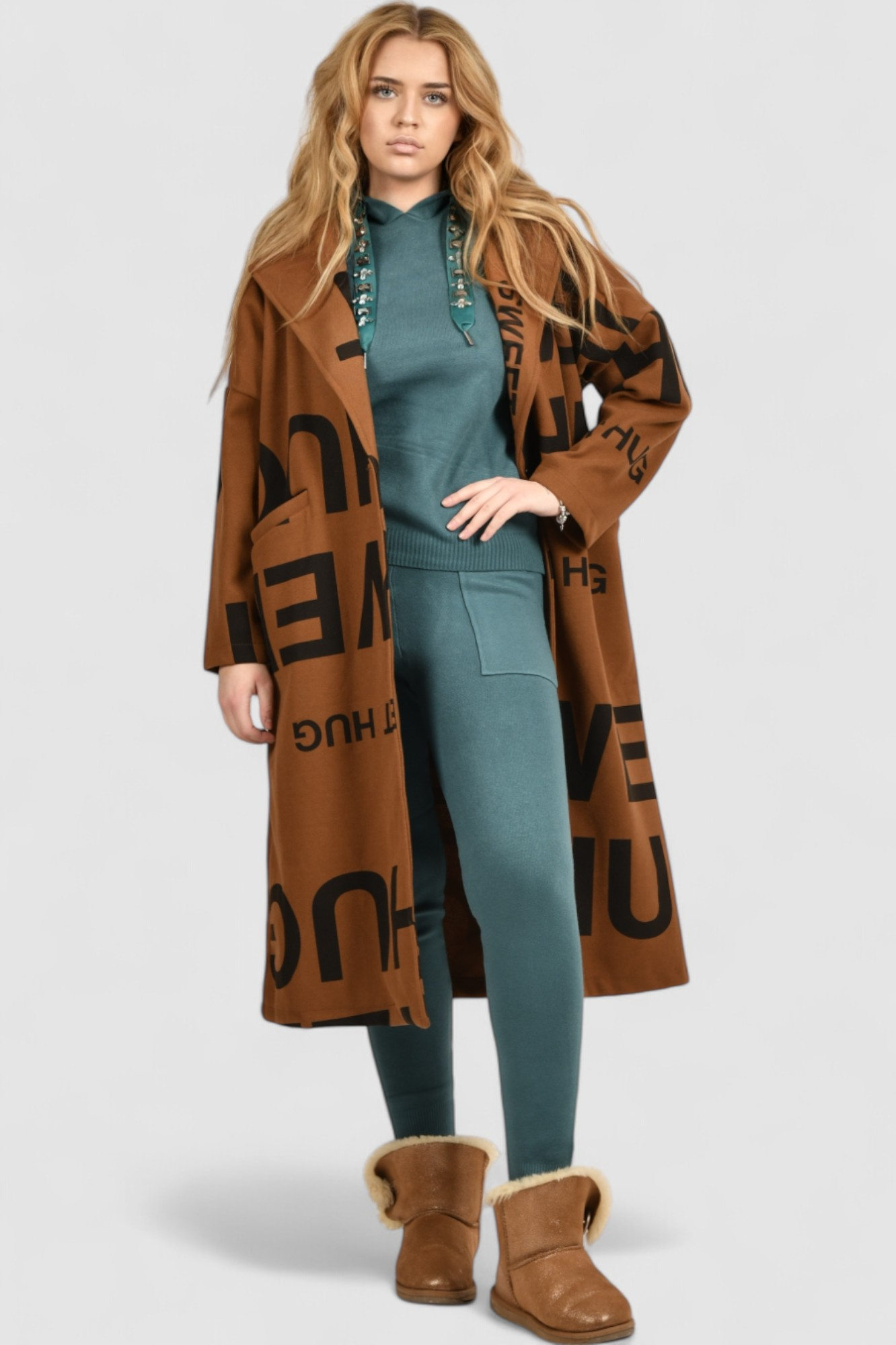 Ženska zelena trenirka komplet Leila