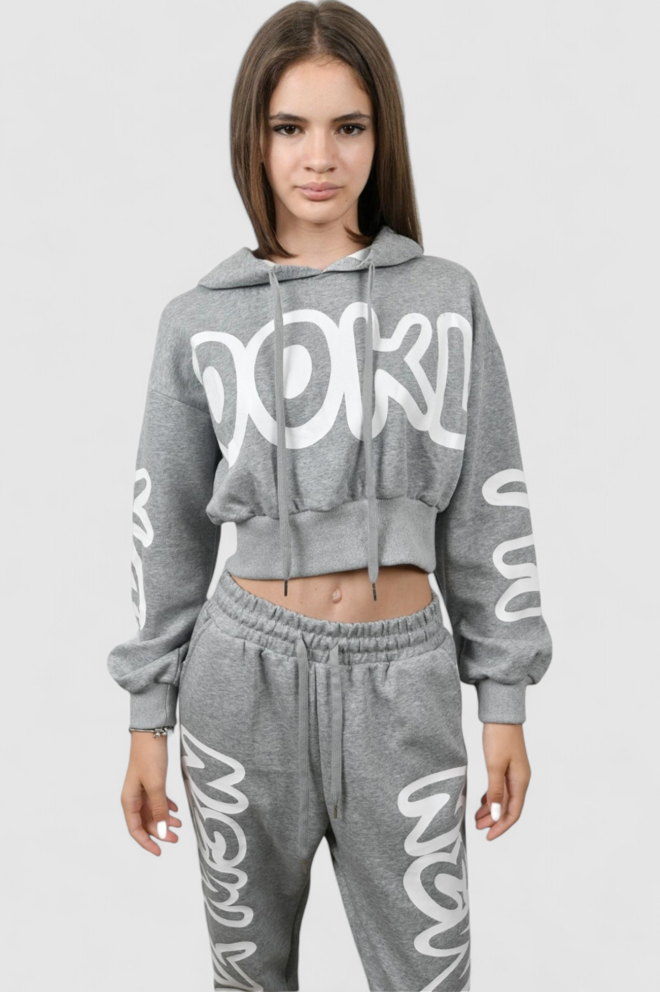 Ženska siva trenirka komplet Zuri