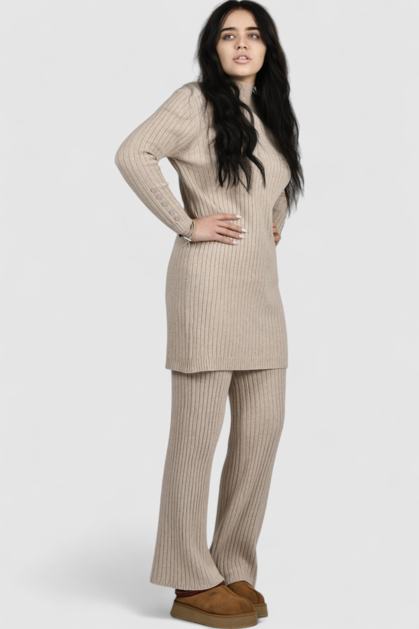 Ženska bež trenirka komplet Beatrix