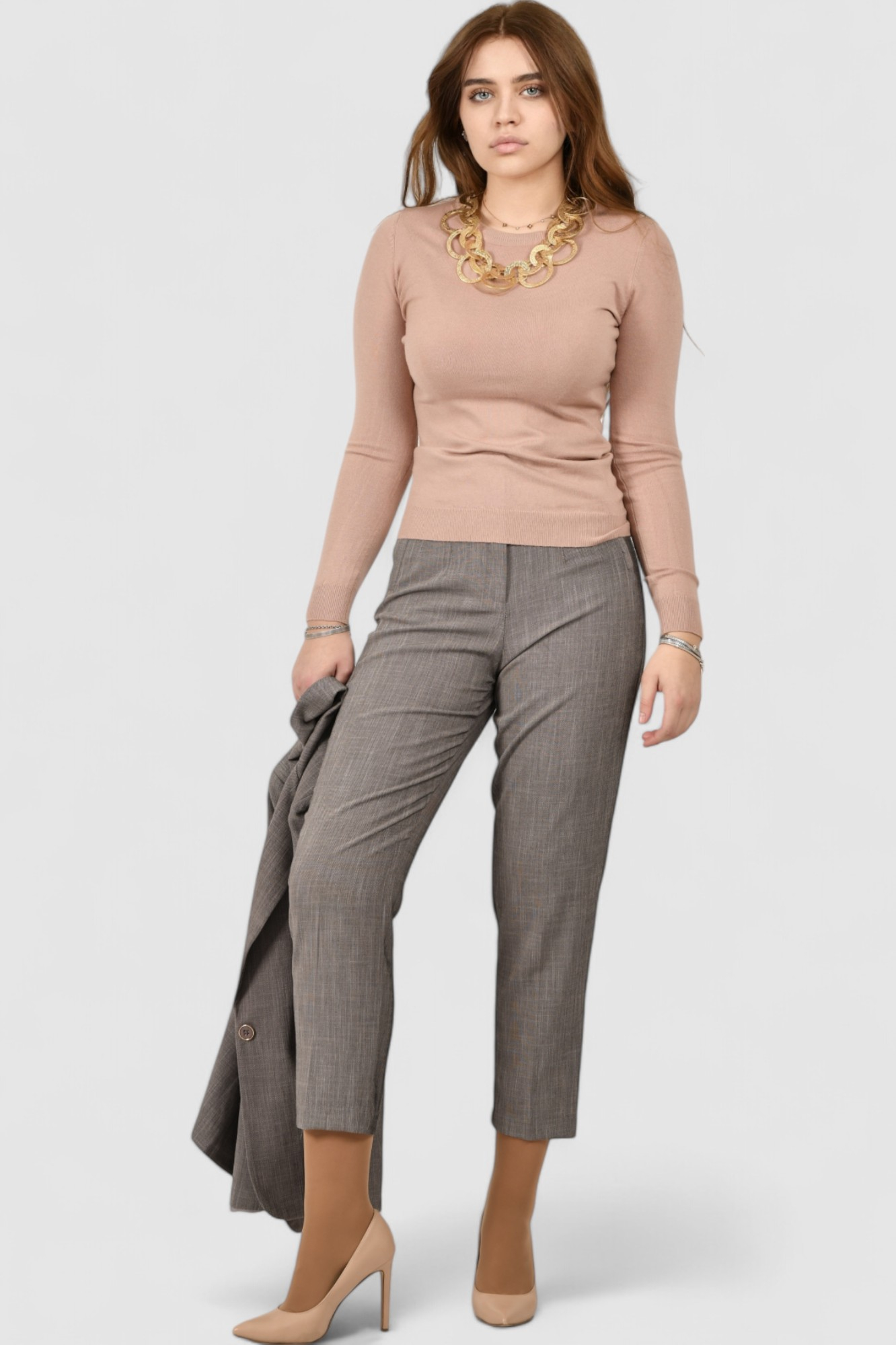 Ženski tamno rozi lagani džemper Clarissa