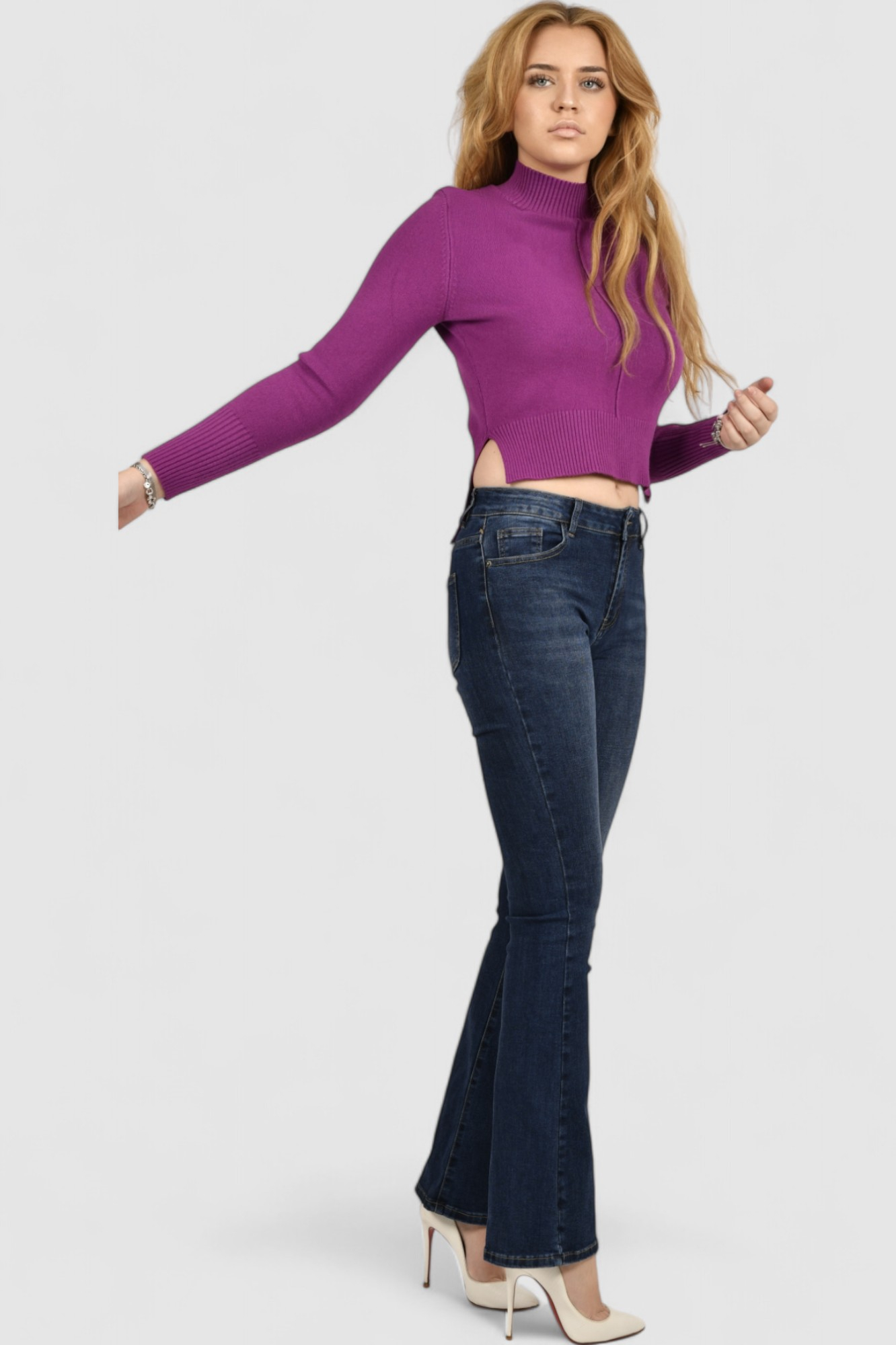 Ženski ljubičasti lagani džemper Madeline