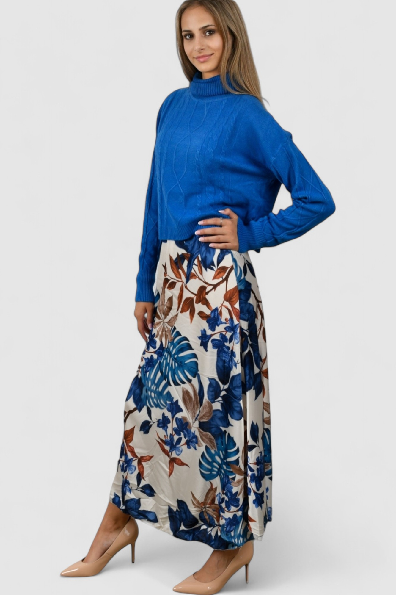 Ženski plavi lagani džemper Violet