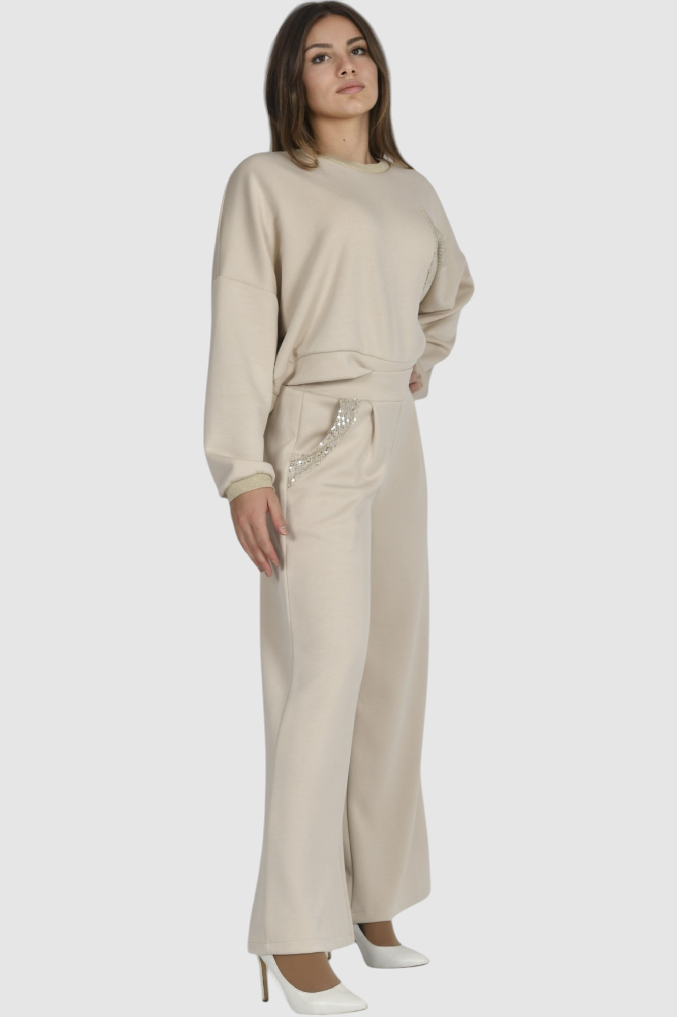 Ženski bež modni gornji dio trenirke Iliana