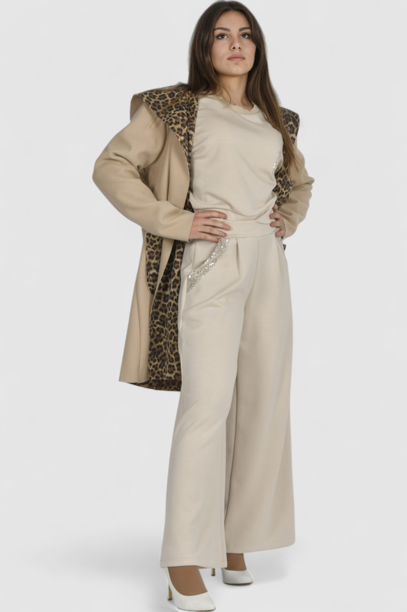 Ženski bež modni gornji dio trenirke Iliana