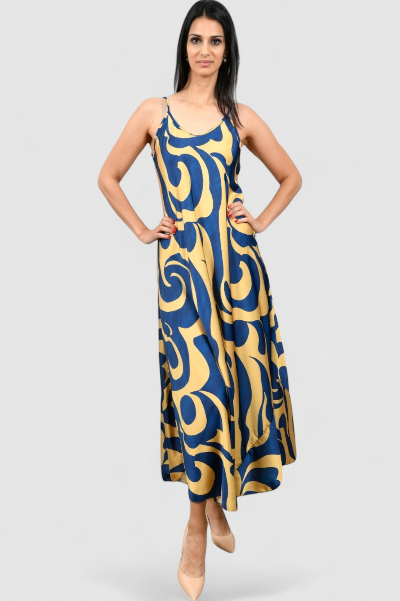 Ženska plava svakodnevna haljina Eloise