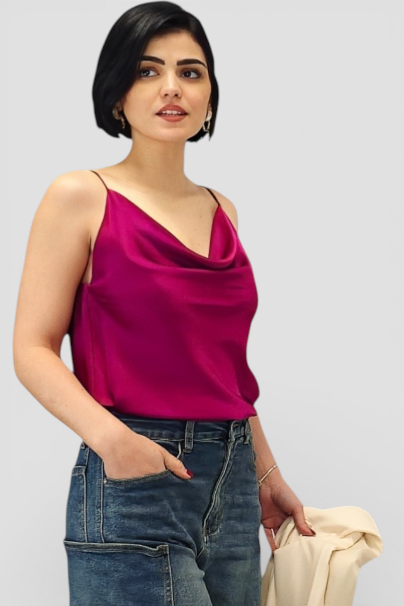 Ženski ljubičasti elegantni top Scarlet