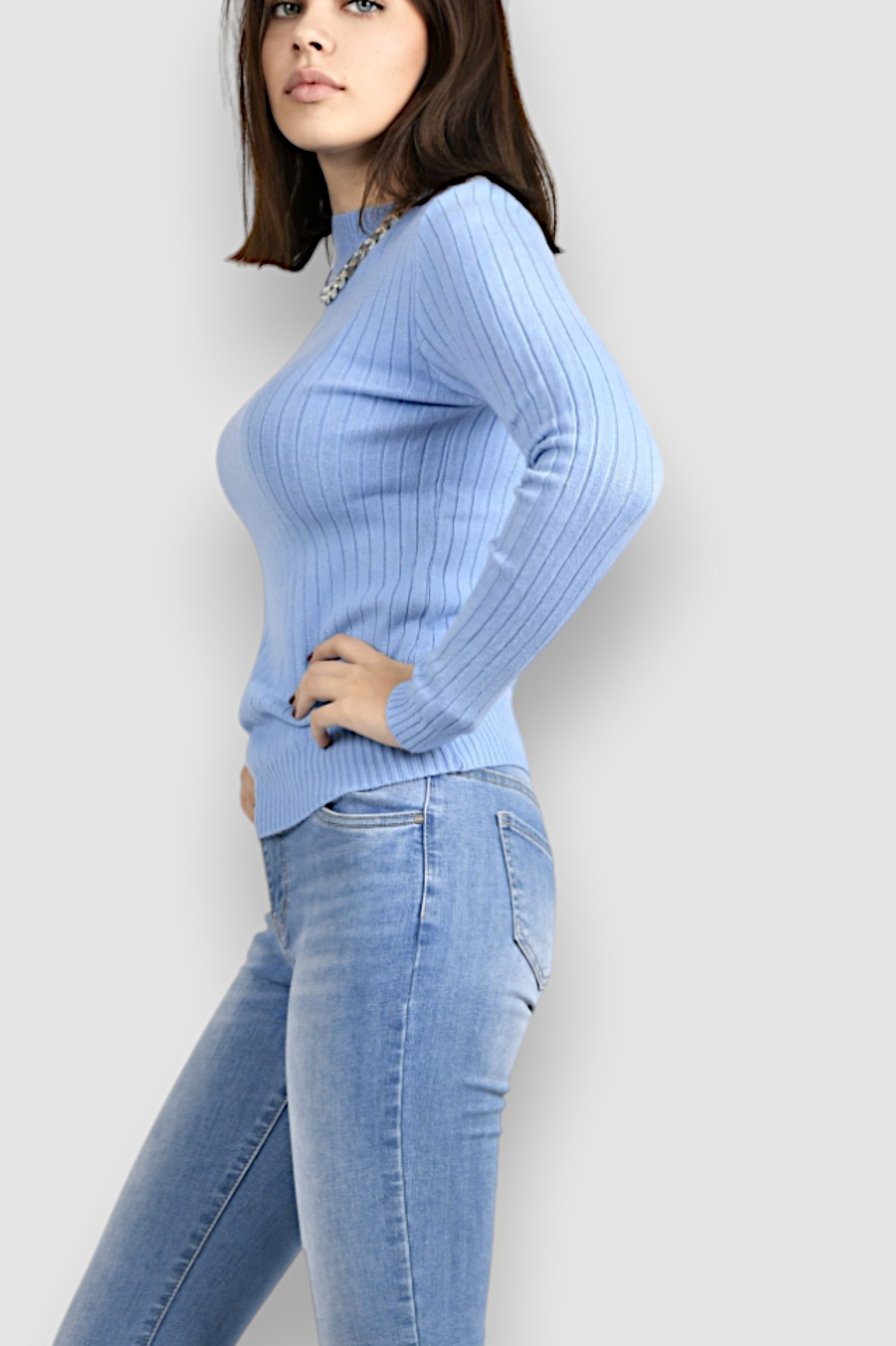 Ženski plavi lagani džemper Amelie