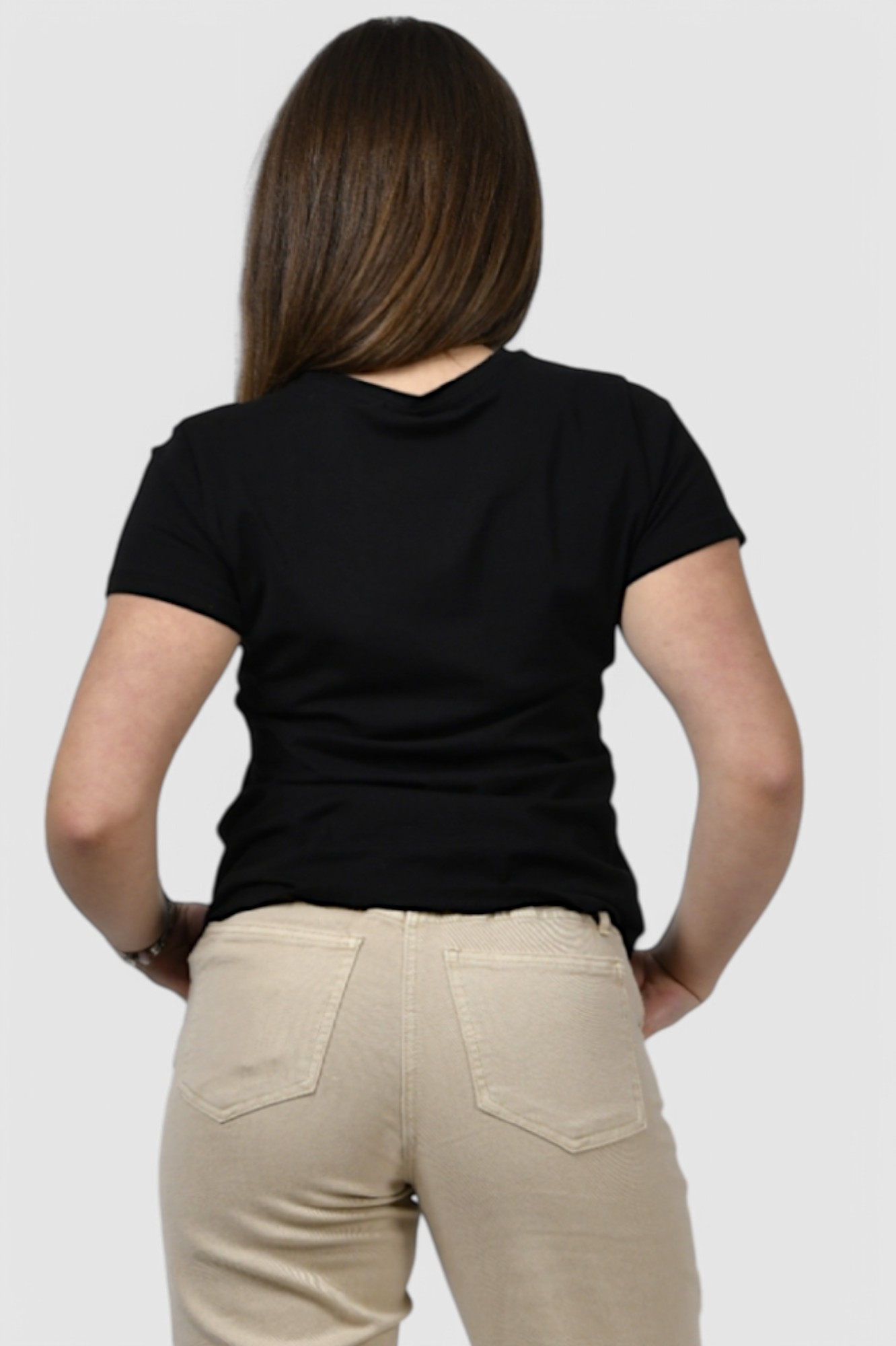 Ženska crna majica kratki rukav Arabell