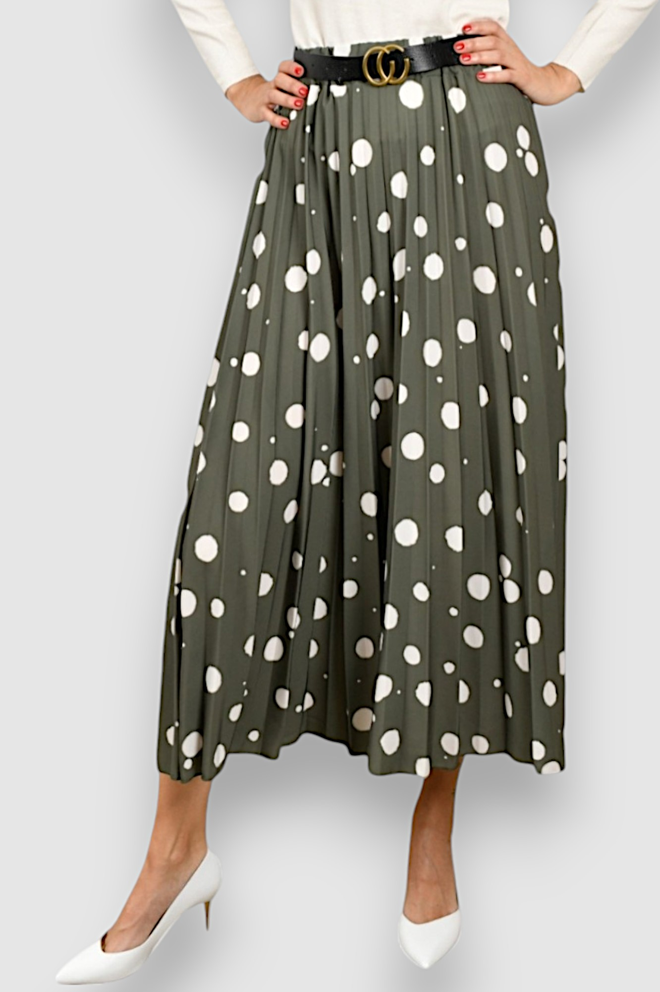 Ženska zelena plisirana suknja Ivy Army