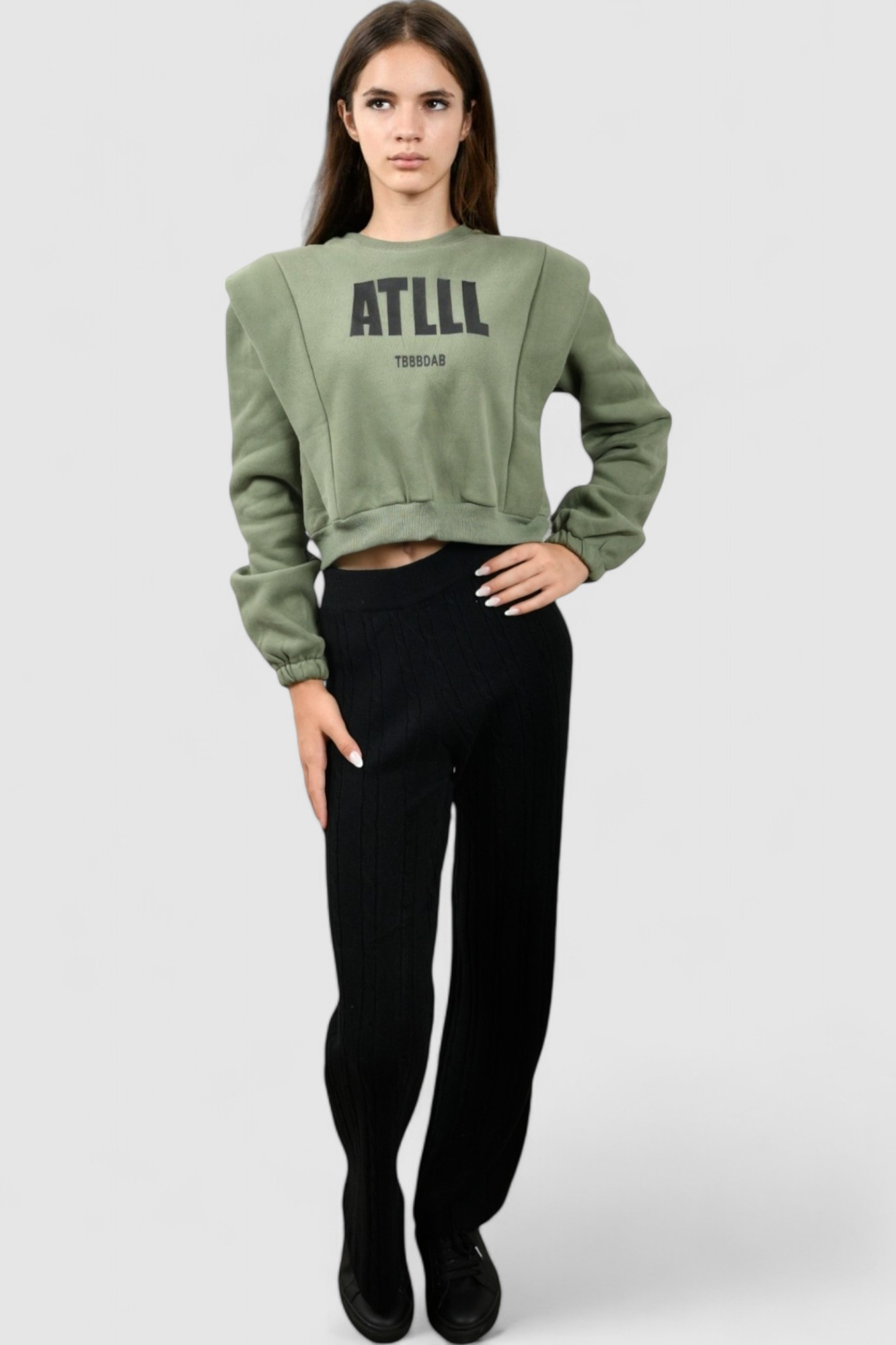 Ženski crni donji dio trenirke Umber