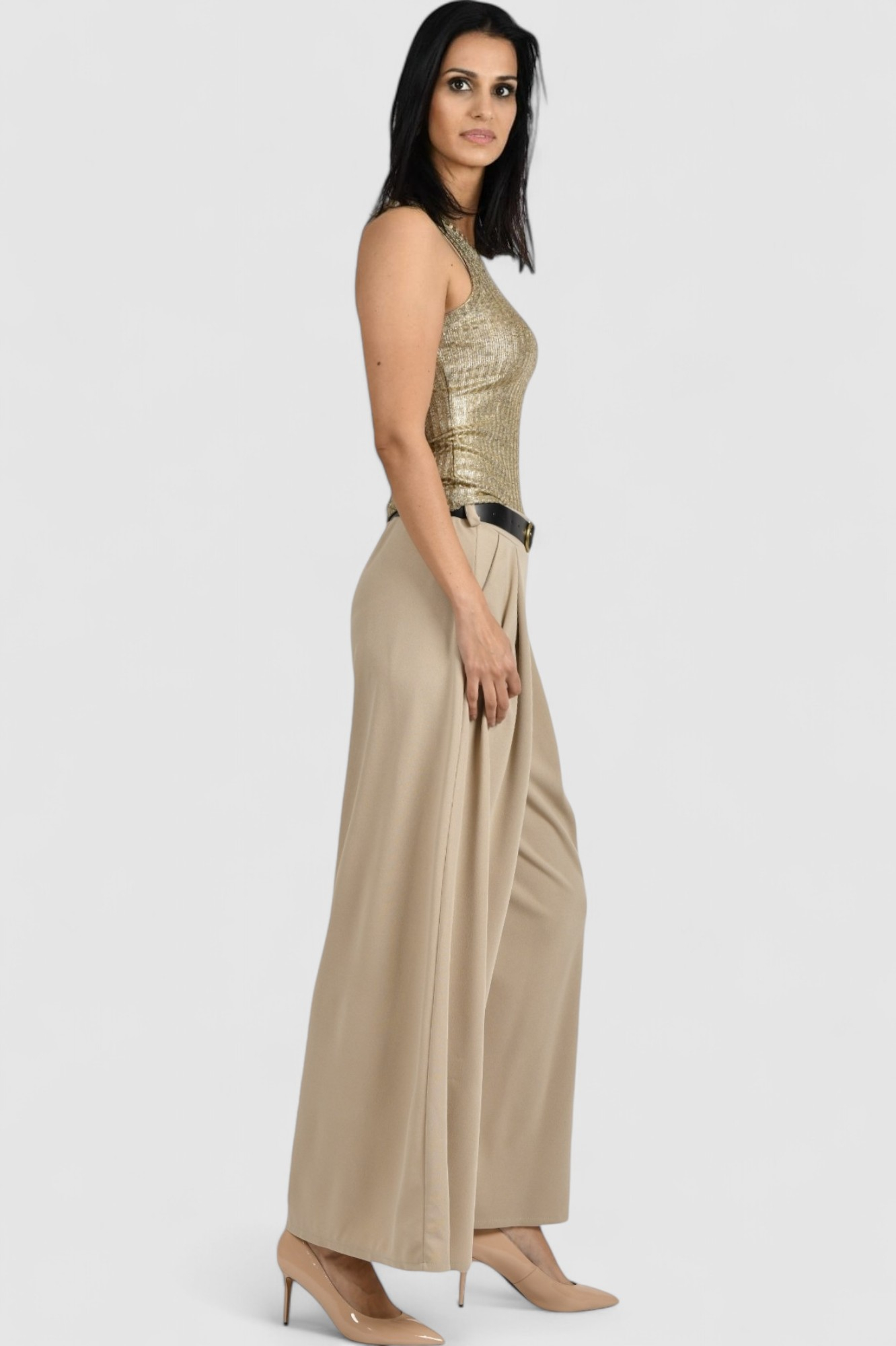 Ženske bež modne hlače Issa